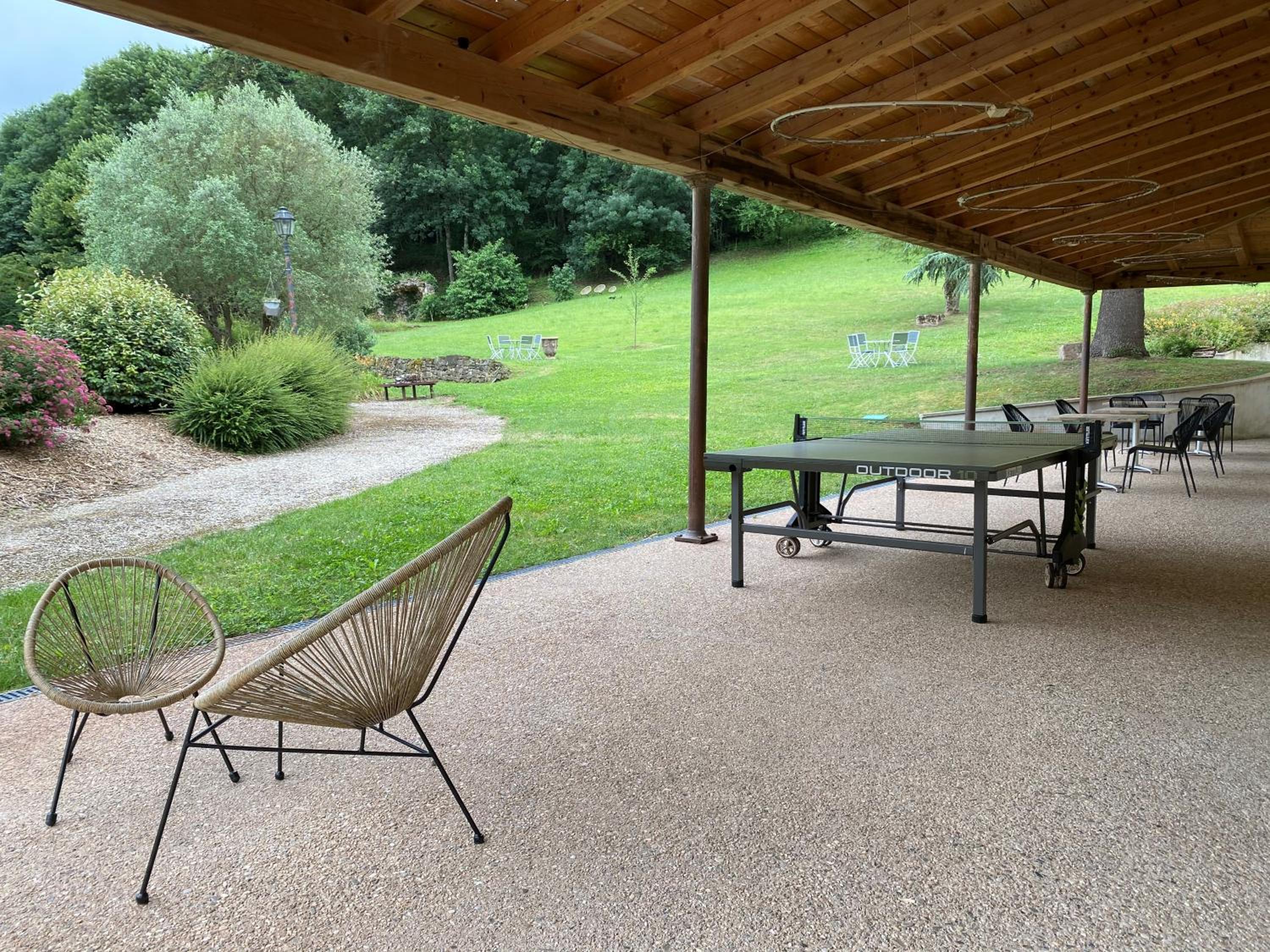 outdoor BBQ area