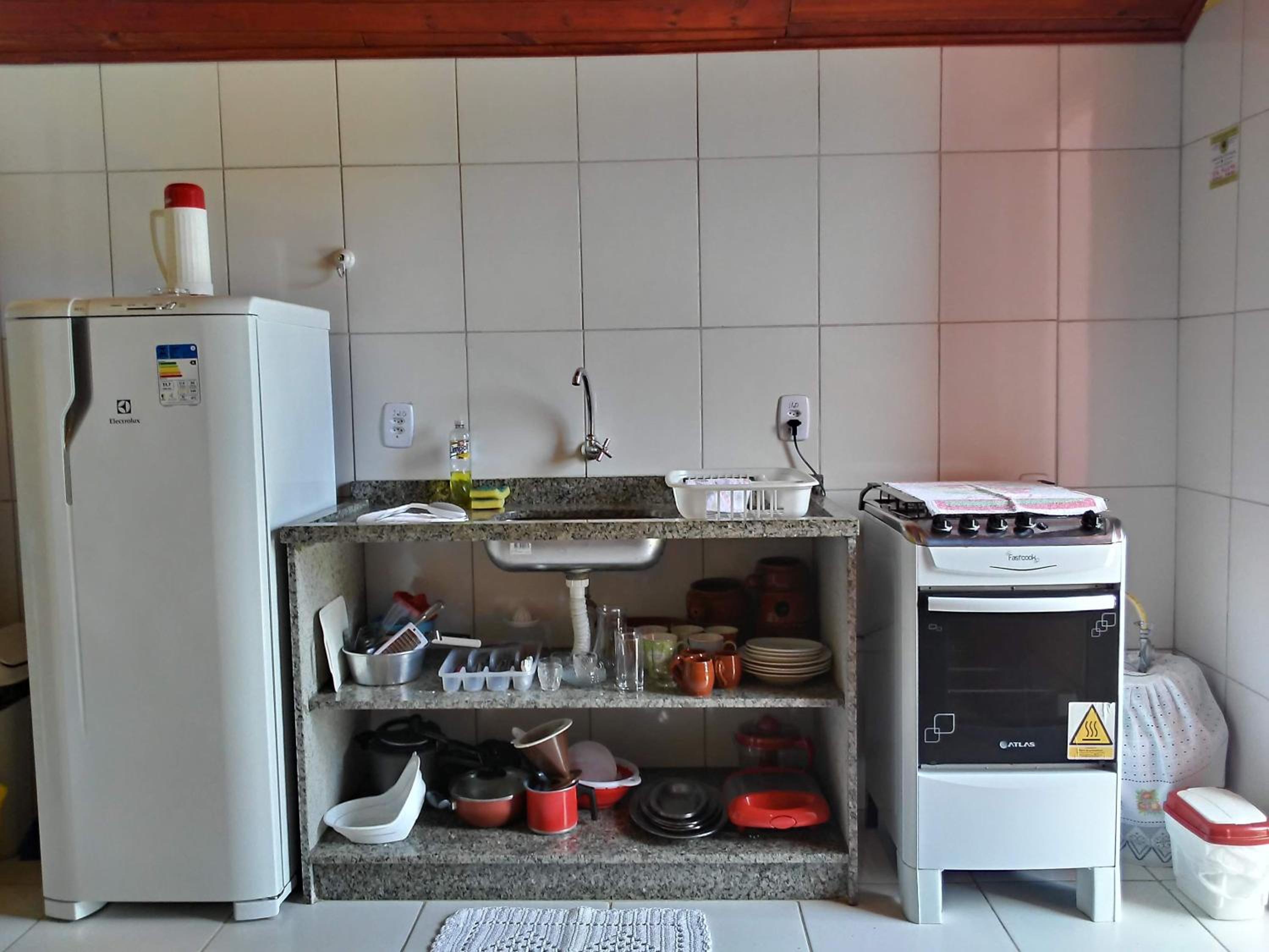 Casa da Vovó na Pousada Sitio Pauletto - com Cozinha, Churrasqueira e Decoração