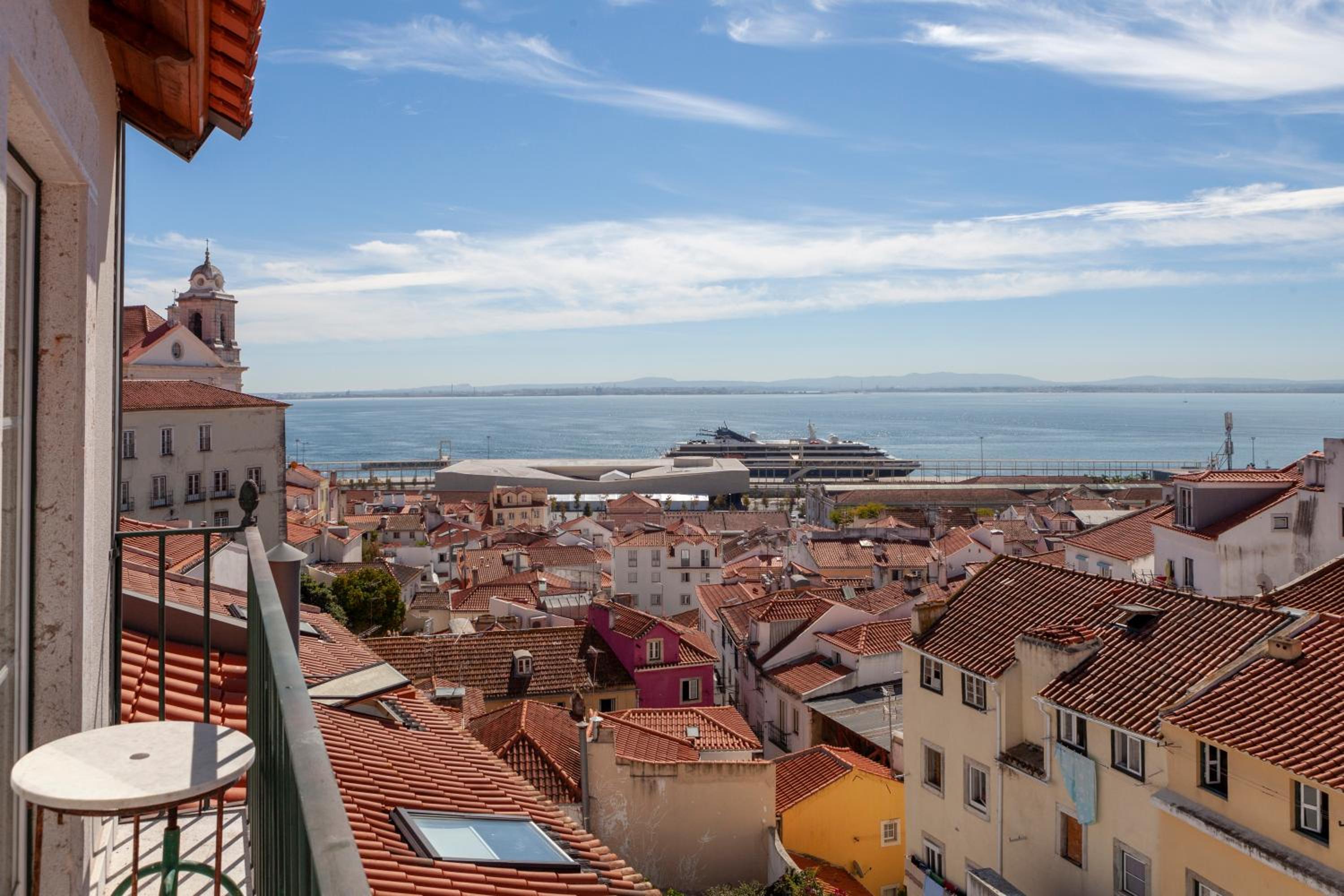 Alfama Stunning River and Historic City Views 2Bedrooms & 2Bathrooms AC Balcony 18th Century Building view 2
