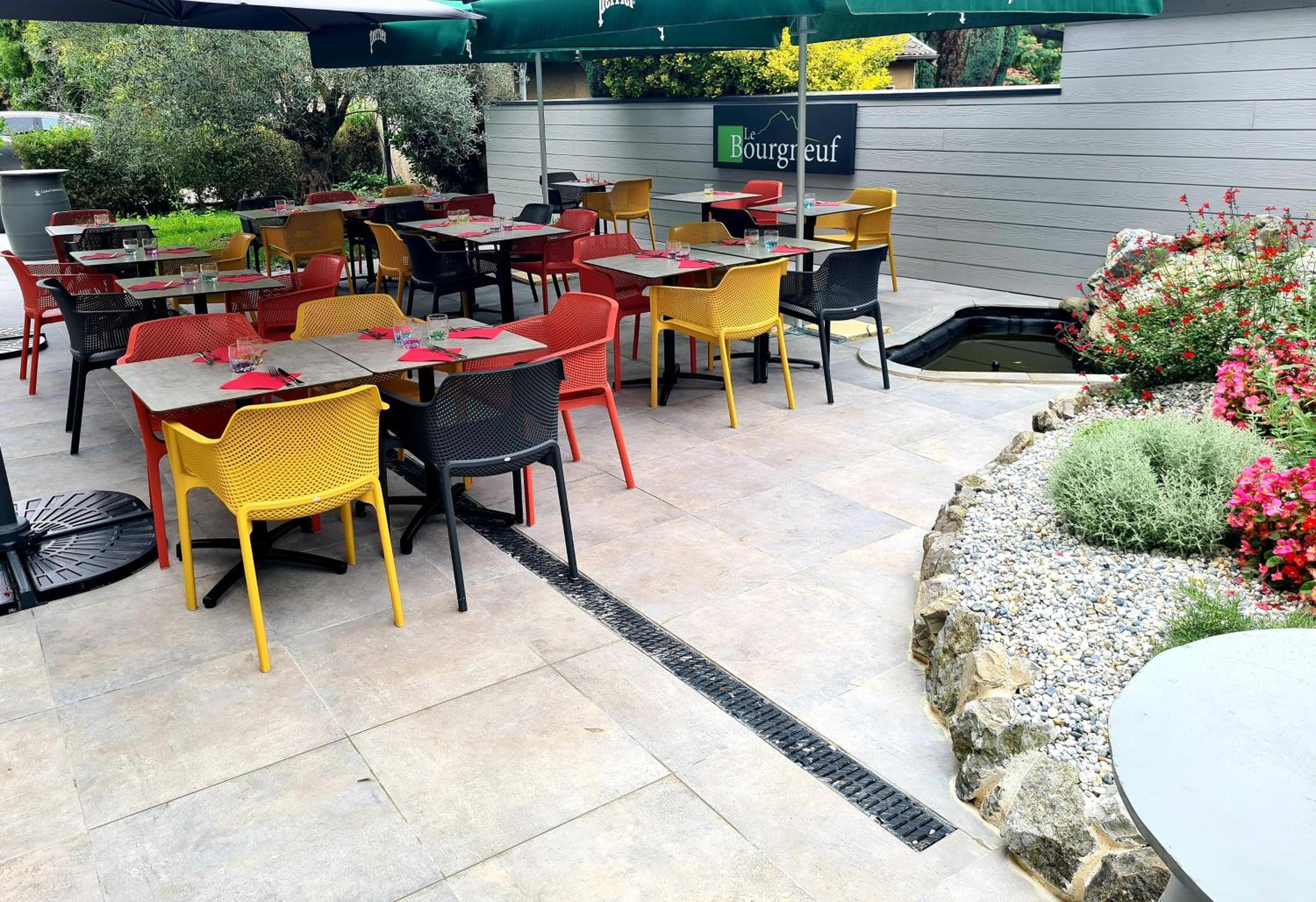 outdoor BBQ area