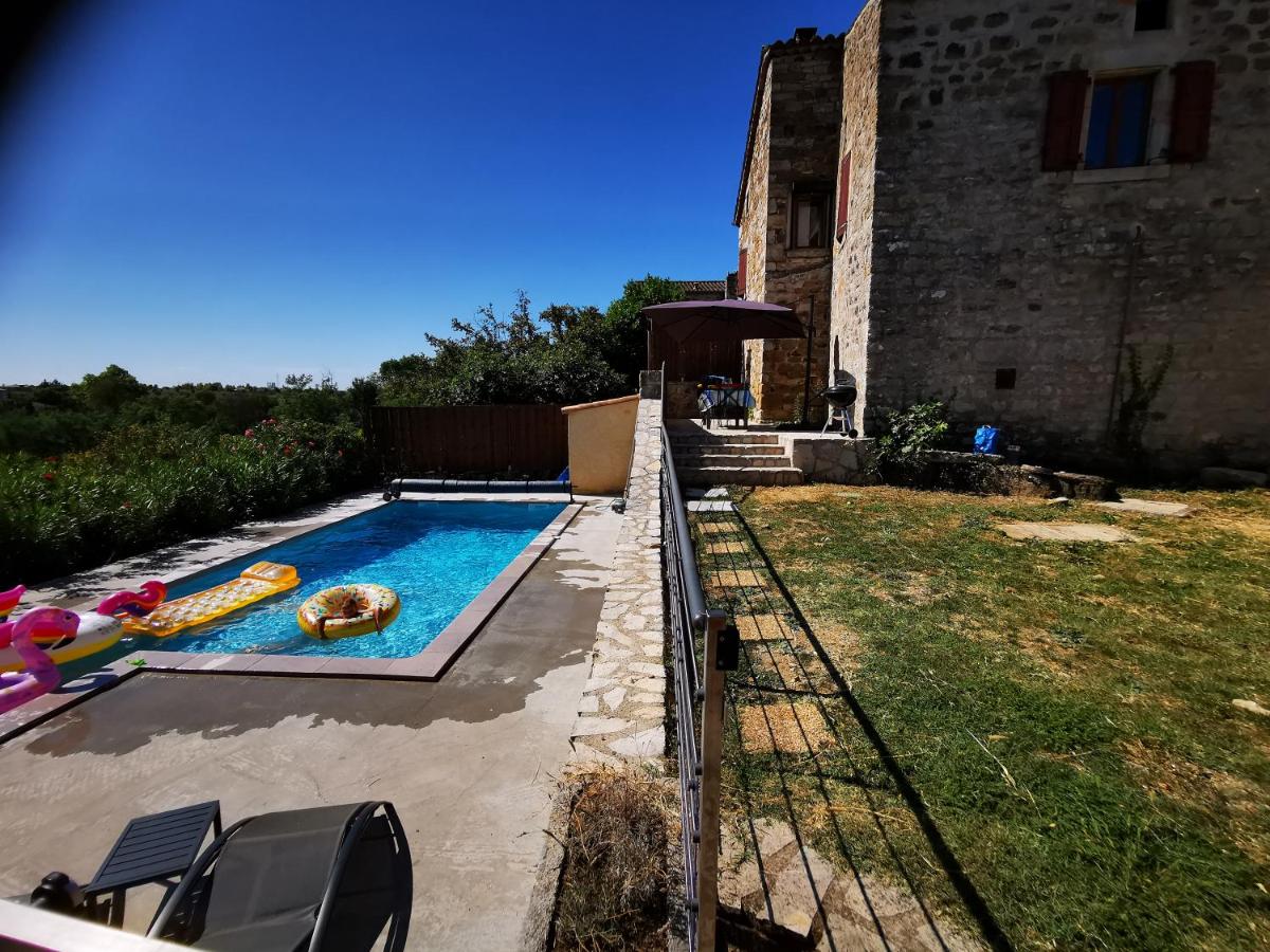 Magnifique gite en pierres 6 personnes avec piscine privee Ardeche plein sud view 4