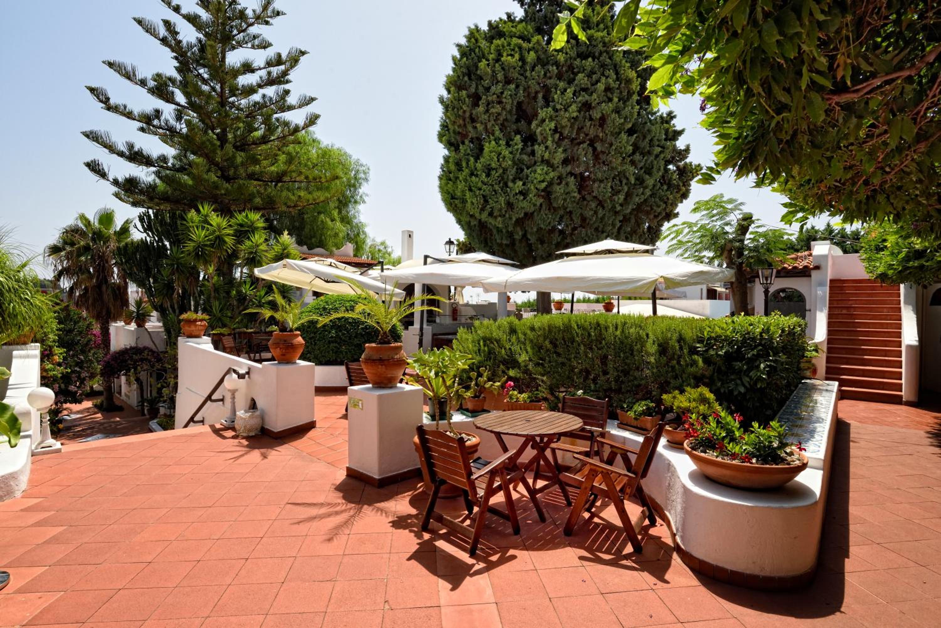 outdoor BBQ area