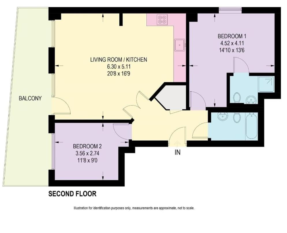 Large 2 Bed, 2 Bath, Free Parking & WiFi view 3