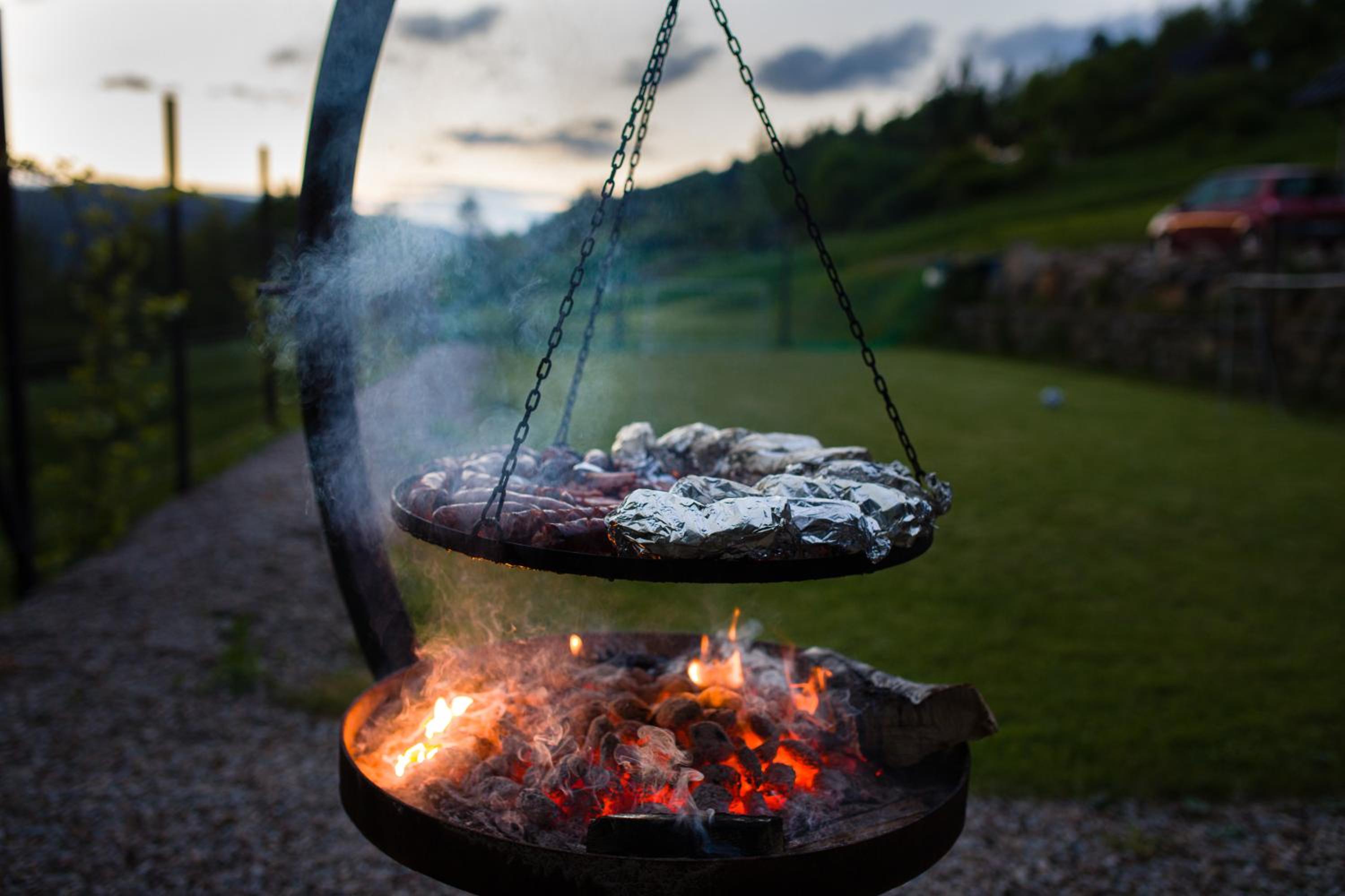 outdoor BBQ area