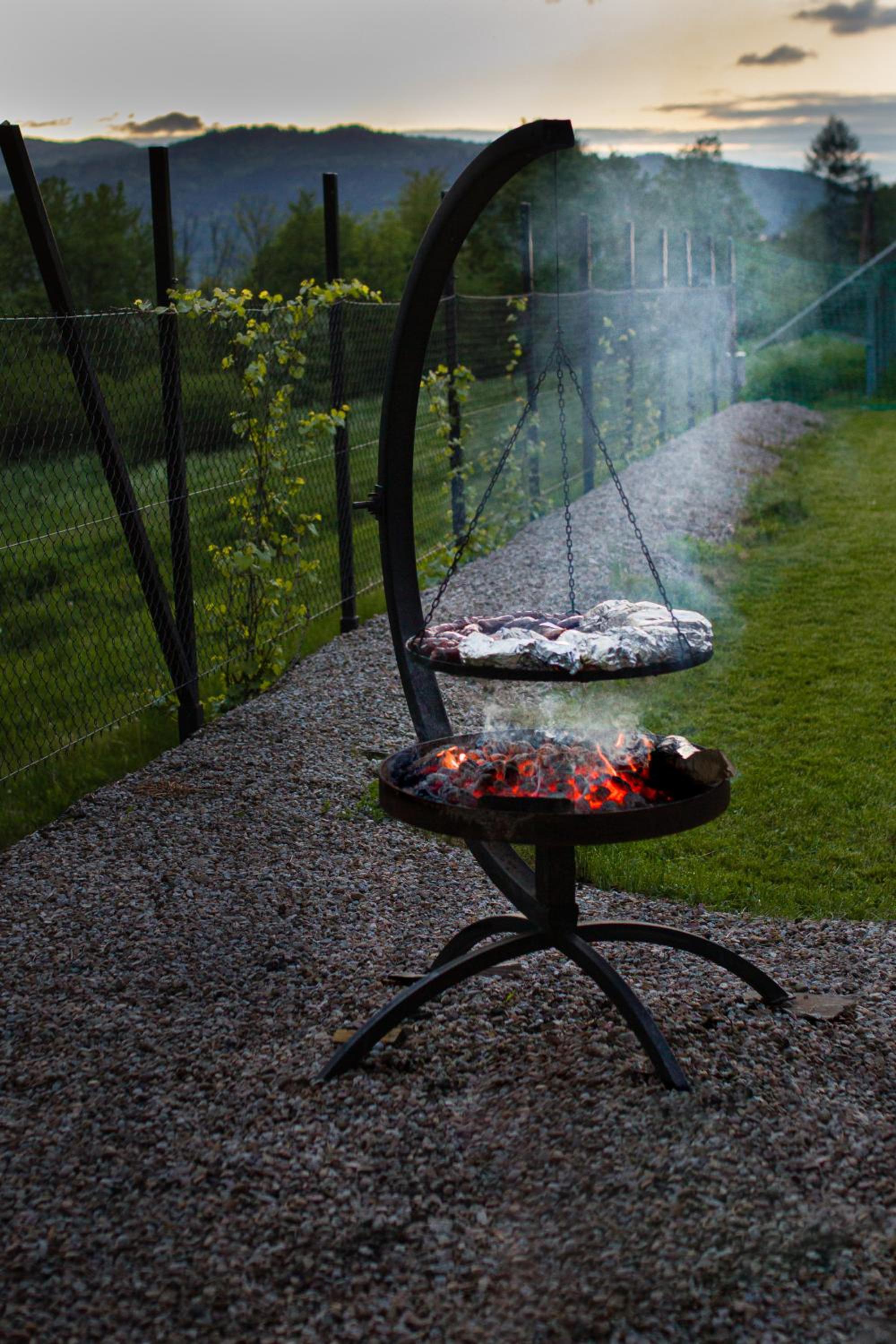 outdoor BBQ area