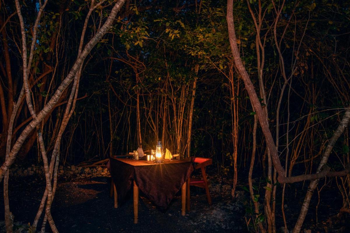 outdoor BBQ area