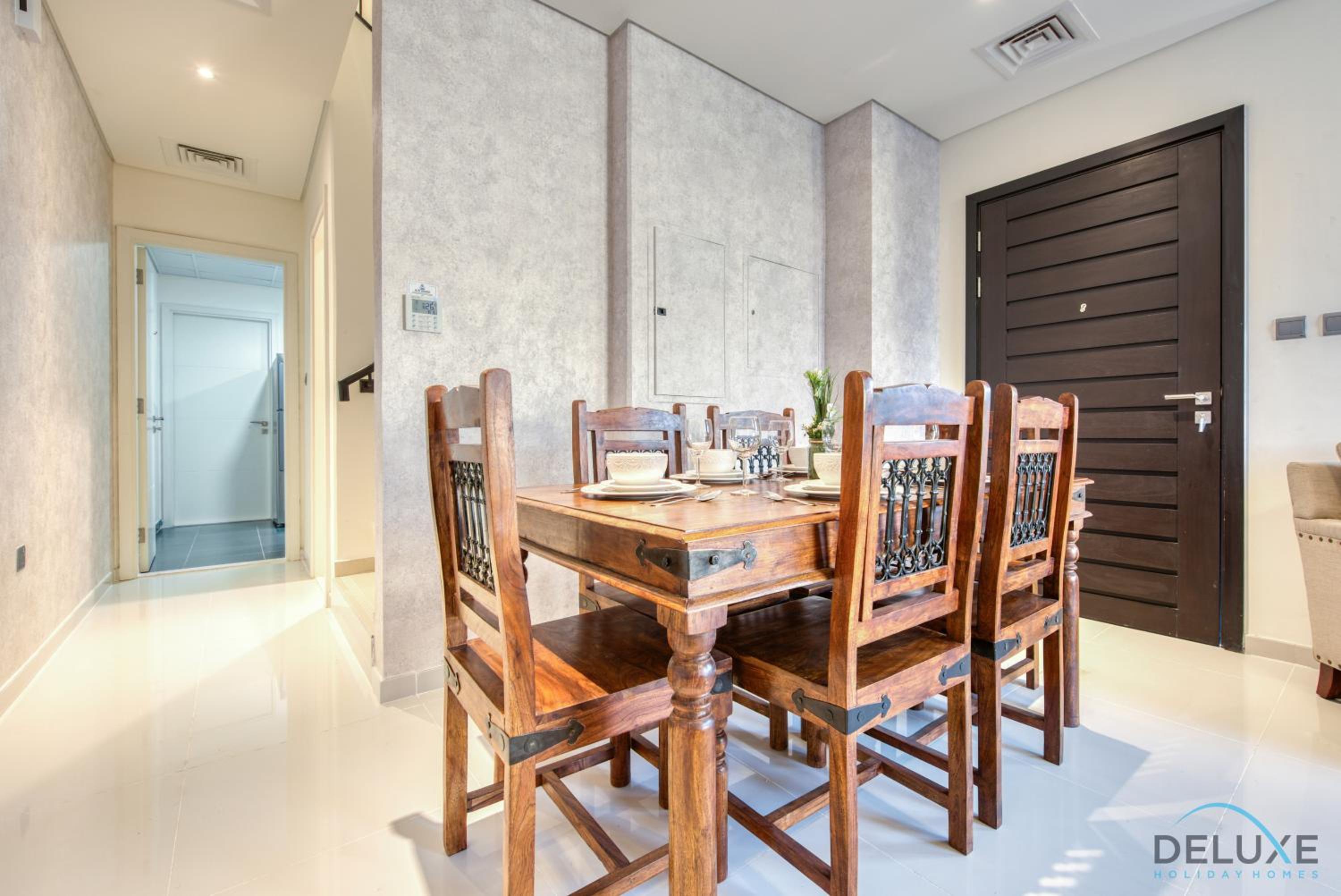 Extensive 3BR Townhouse at Janusia Damac Hills 2 by Deluxe Holiday Homes