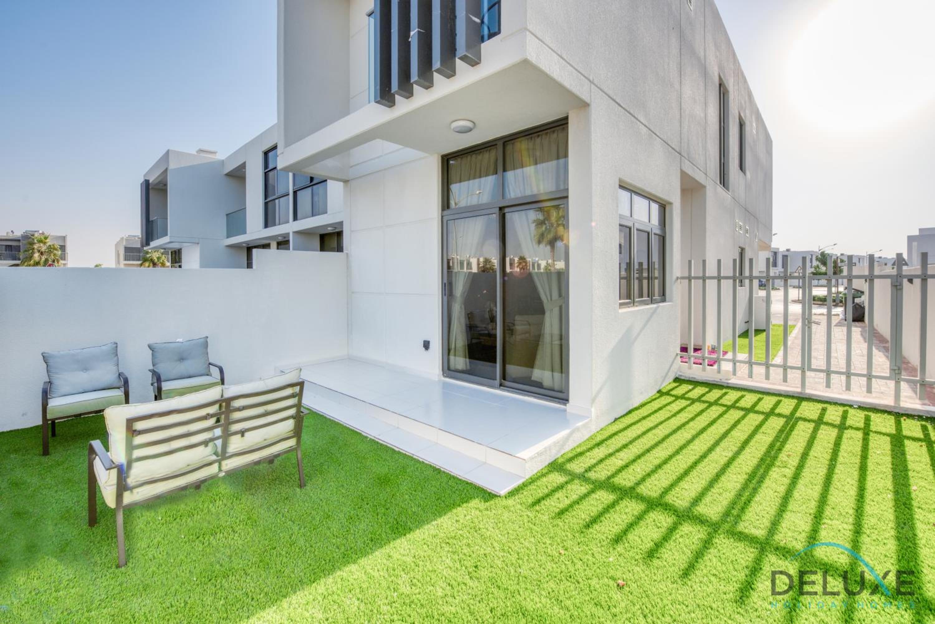 Extensive 3BR Townhouse at Janusia Damac Hills 2 by Deluxe Holiday Homes
