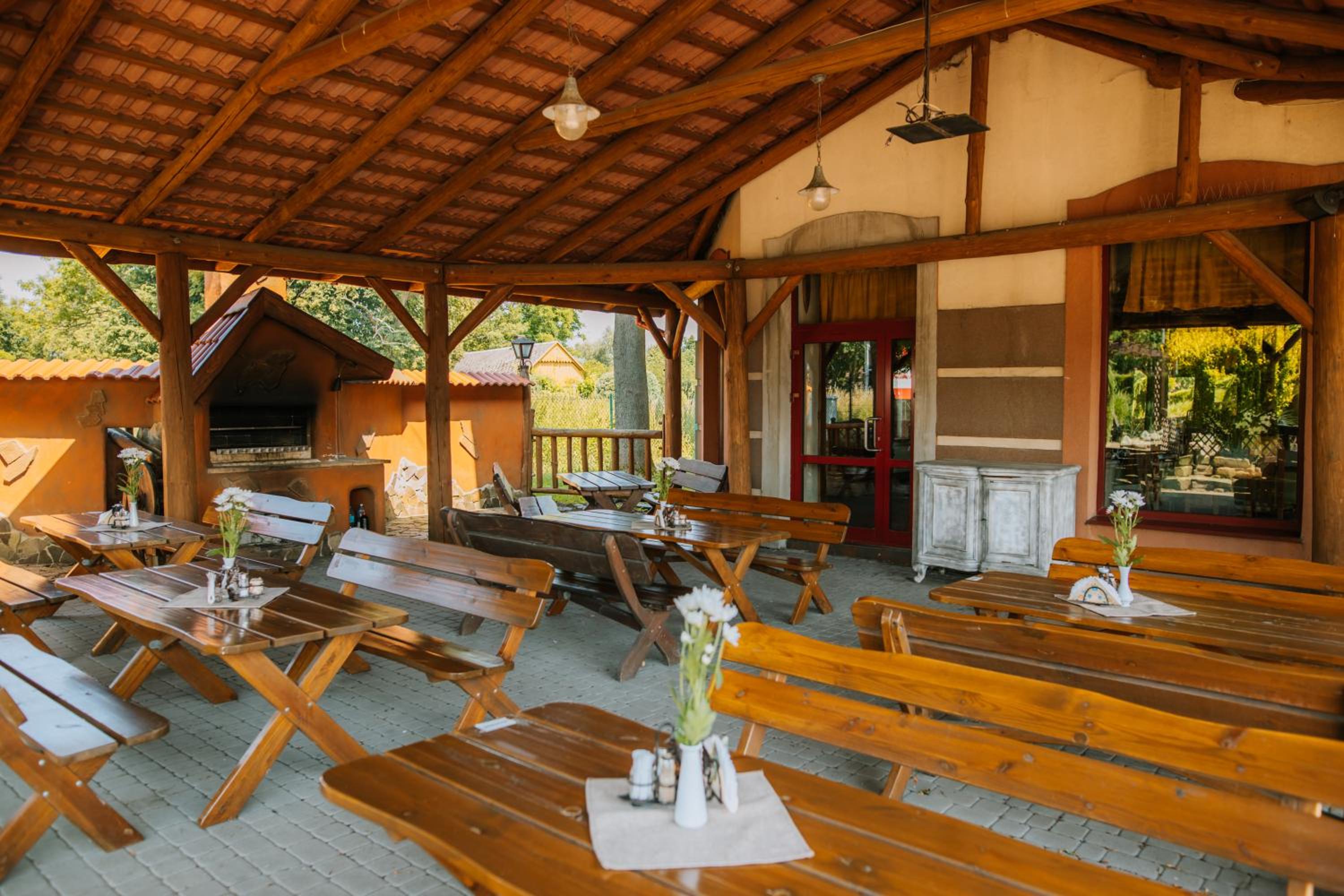 outdoor BBQ area
