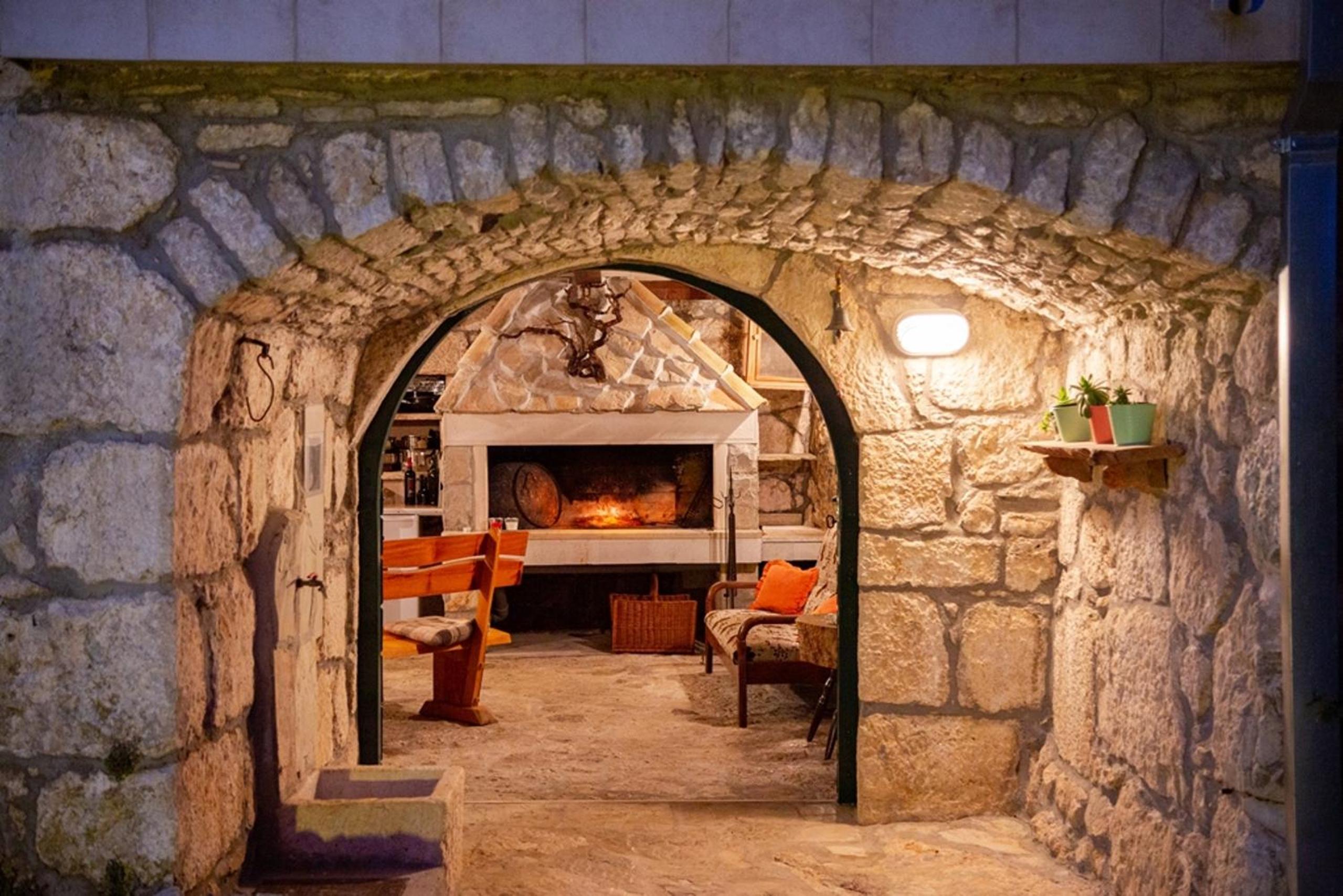 Stone house Nikola with heated pool view 4