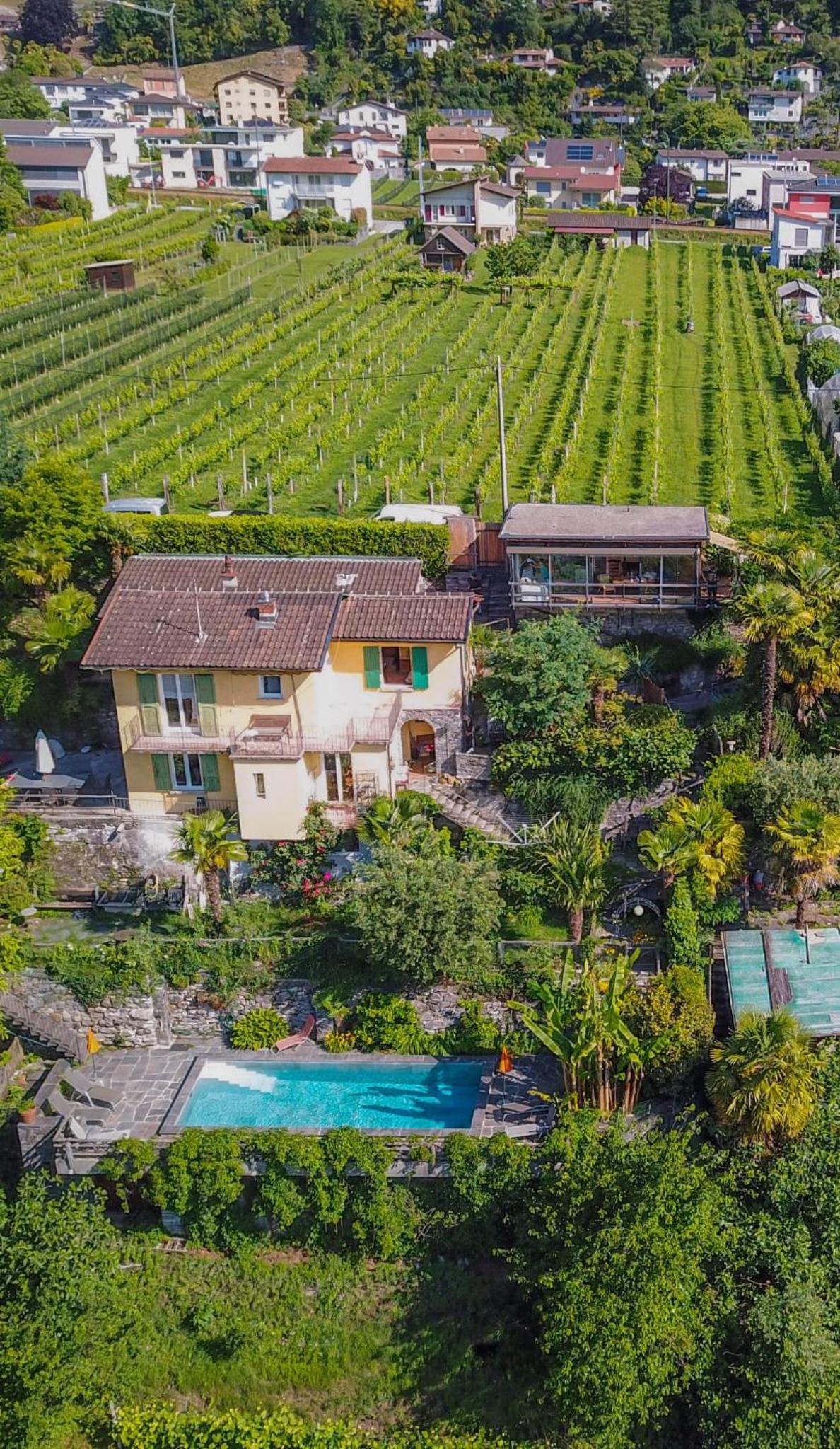 Casa Aries & Studio Aurora - mit Pool, in Cavigliano nur 8 km von Ascona und Locarno entfernt