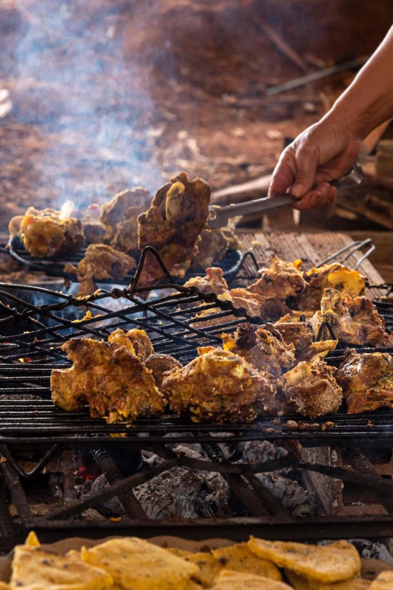outdoor BBQ area