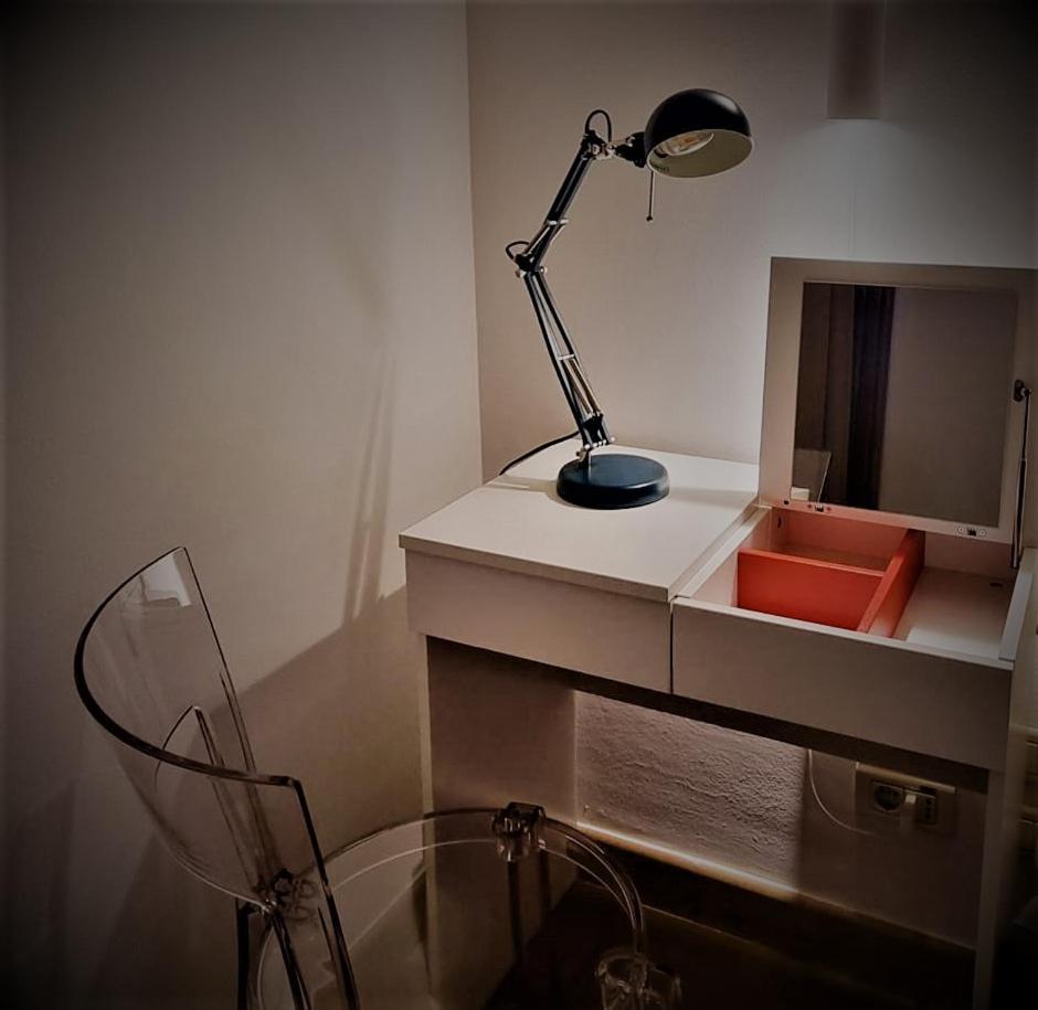 desk & sleeping area