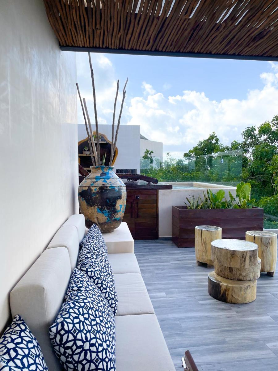 Kataleya Tulum by Zaazil - New Luxury Penthouse 3-level, 3240 sqft , Private Pool, Terrace and Roof Top in Luum Zama in the Jungle view 3
