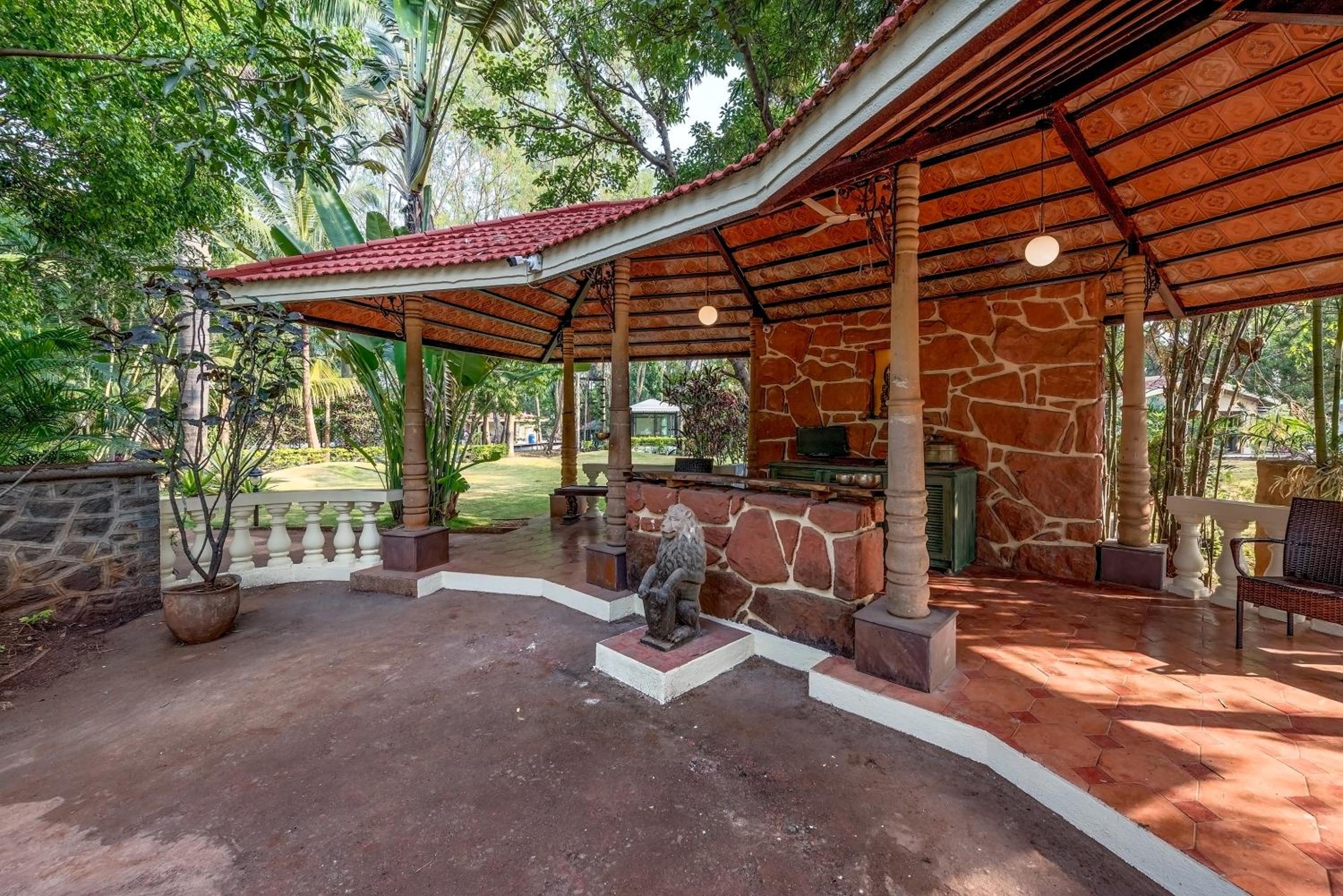 SaffronStays Foresta by the Lake - 6BR veg-only pool estate with lake views, lawns, gazebo & sports court in Kamshet view 4