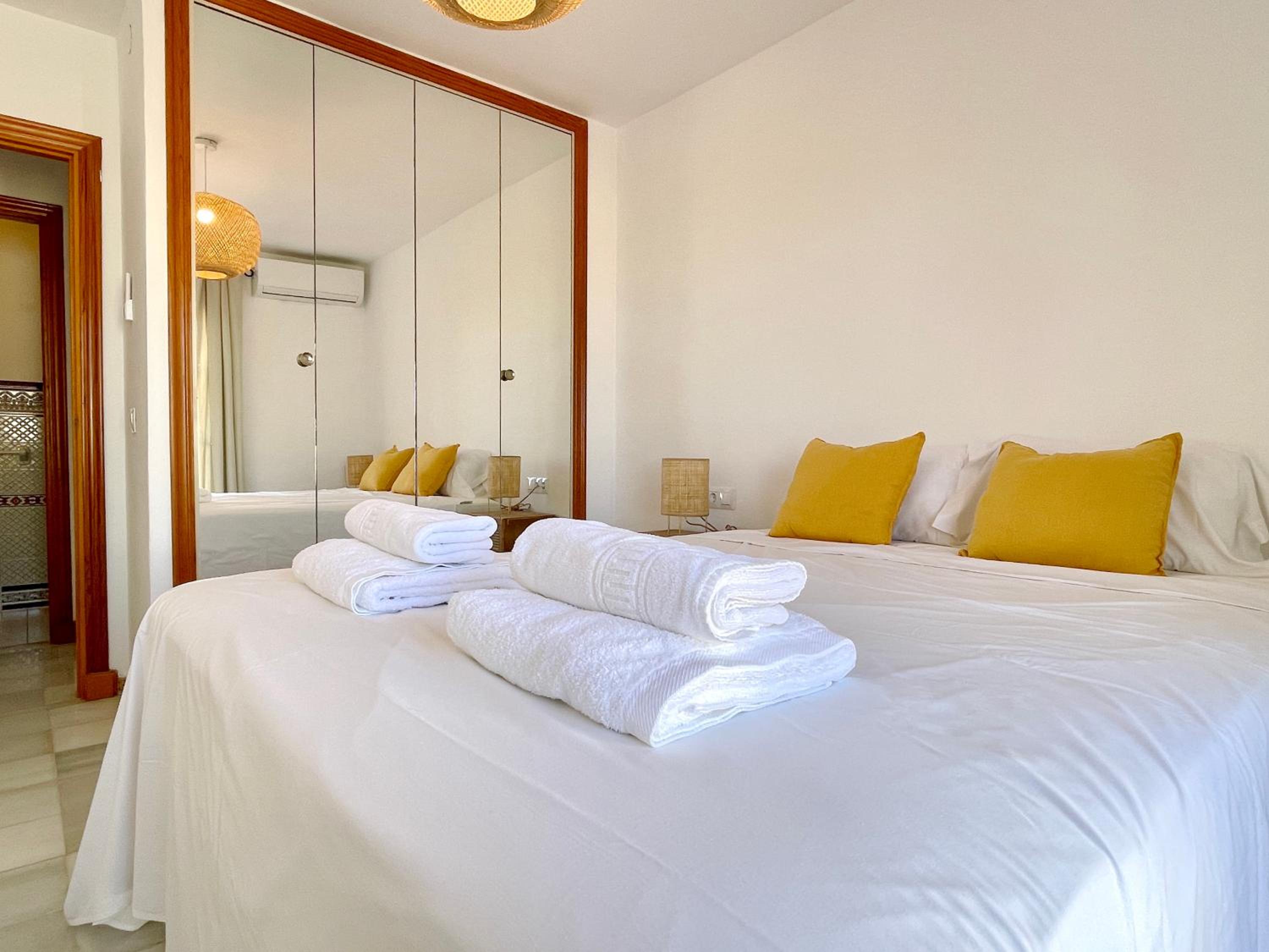 Semidetached Duplex home at Puebla Aida, Mijas Golf with pool, golf and sea views