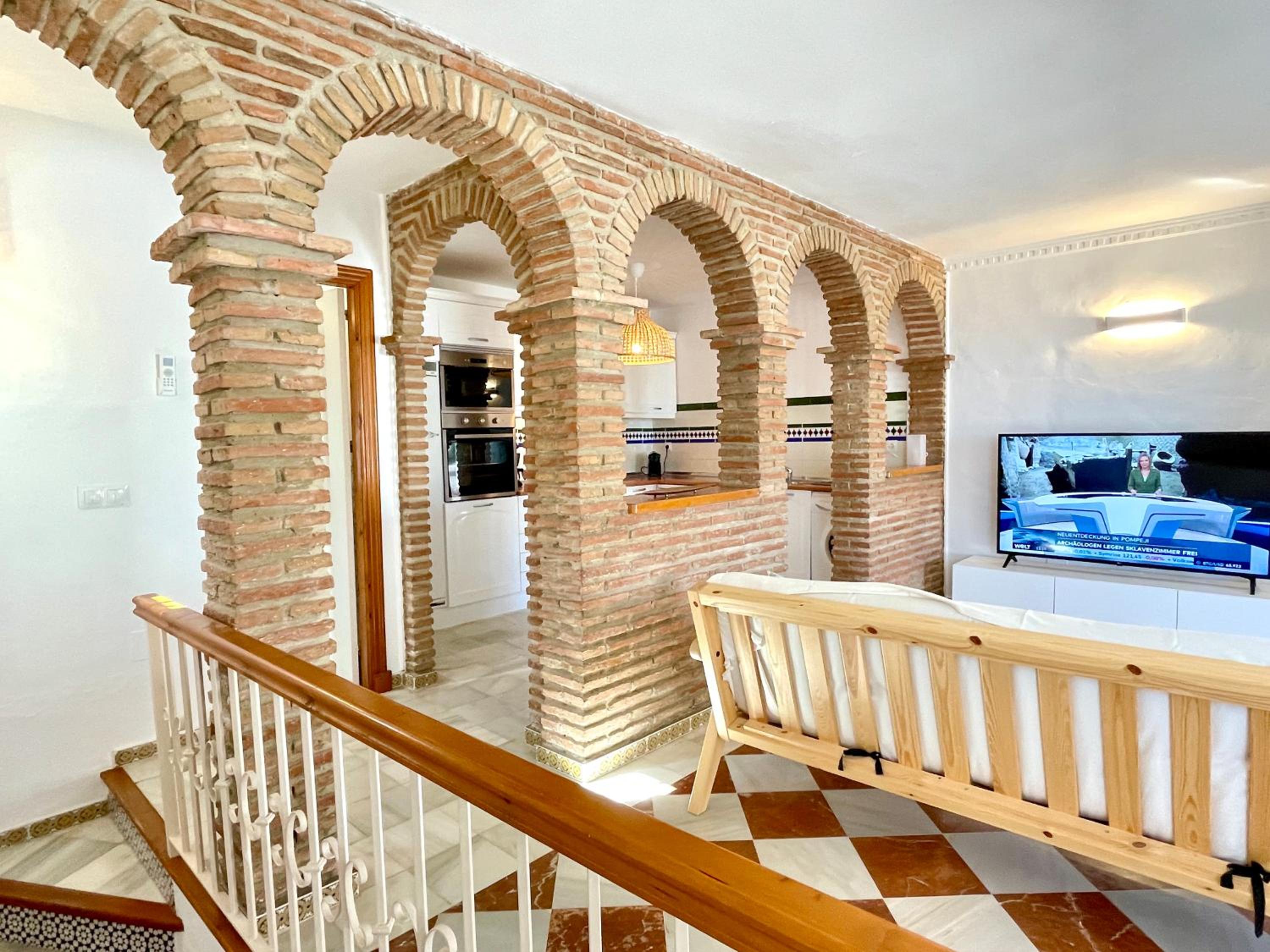 Semidetached Duplex home at Puebla Aida, Mijas Golf with pool, golf and sea views