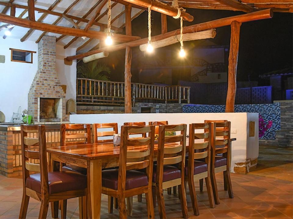 outdoor BBQ area