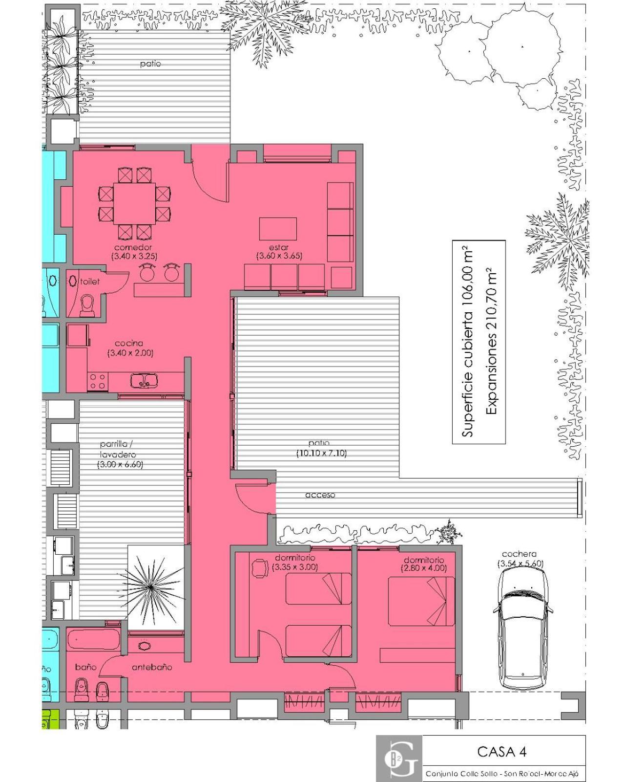 Casa para 4 a 6 huespedes