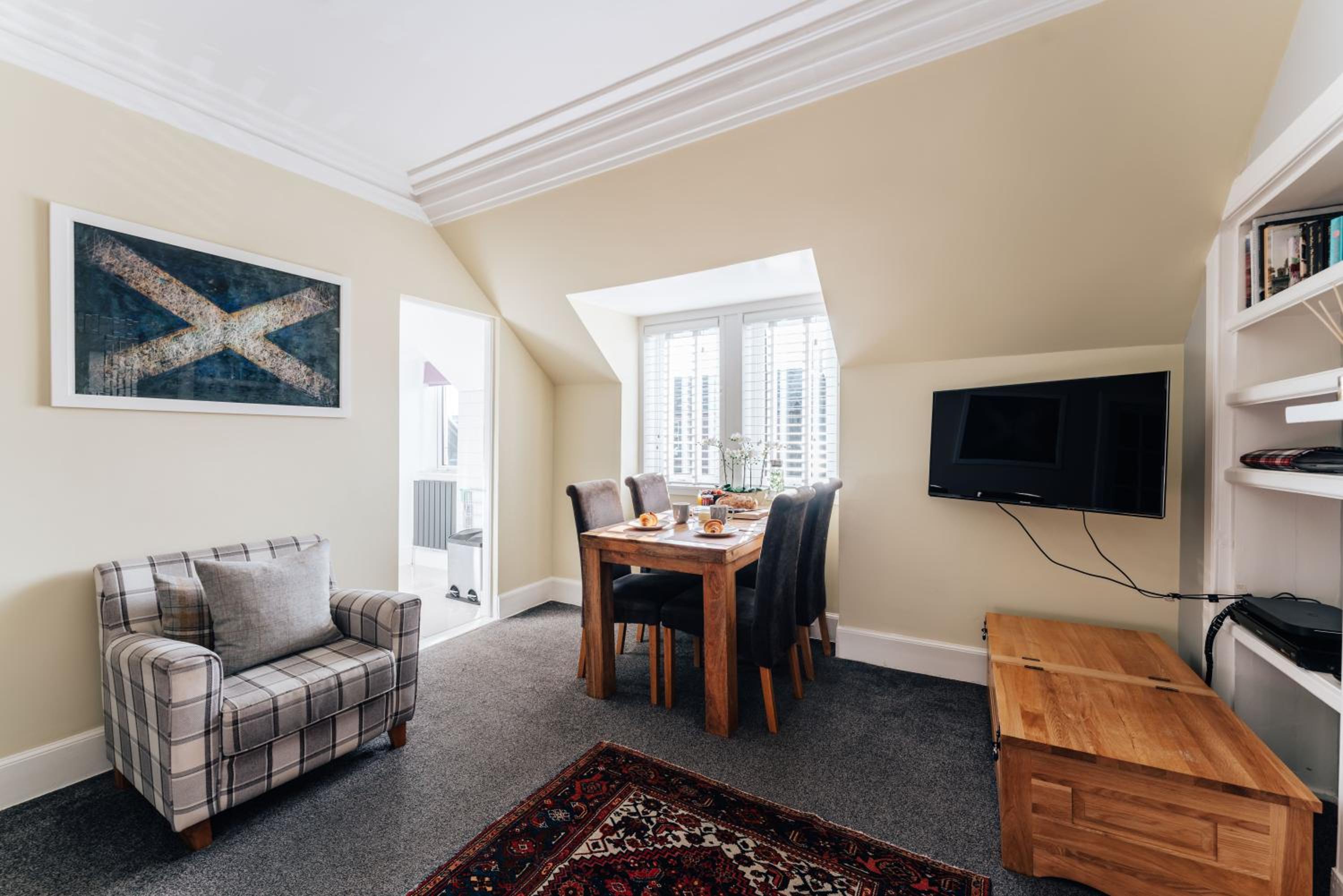 Luxury Inverness central apartment private parking view 3