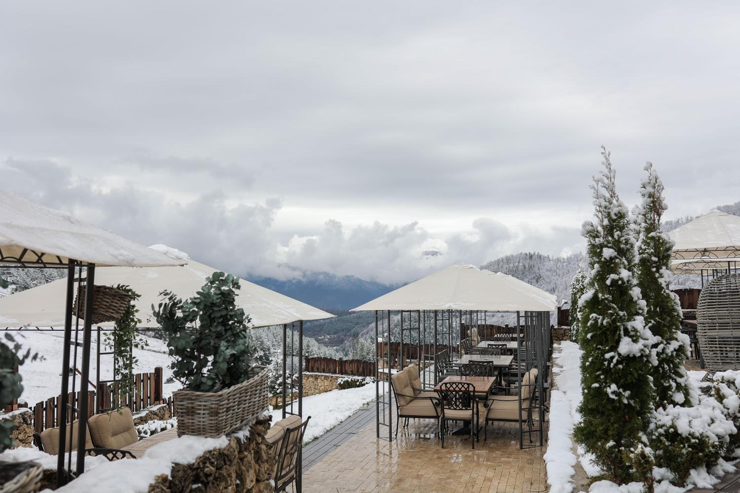 outdoor BBQ area