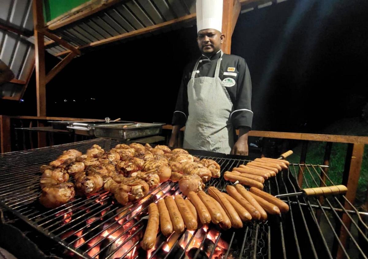 outdoor BBQ area