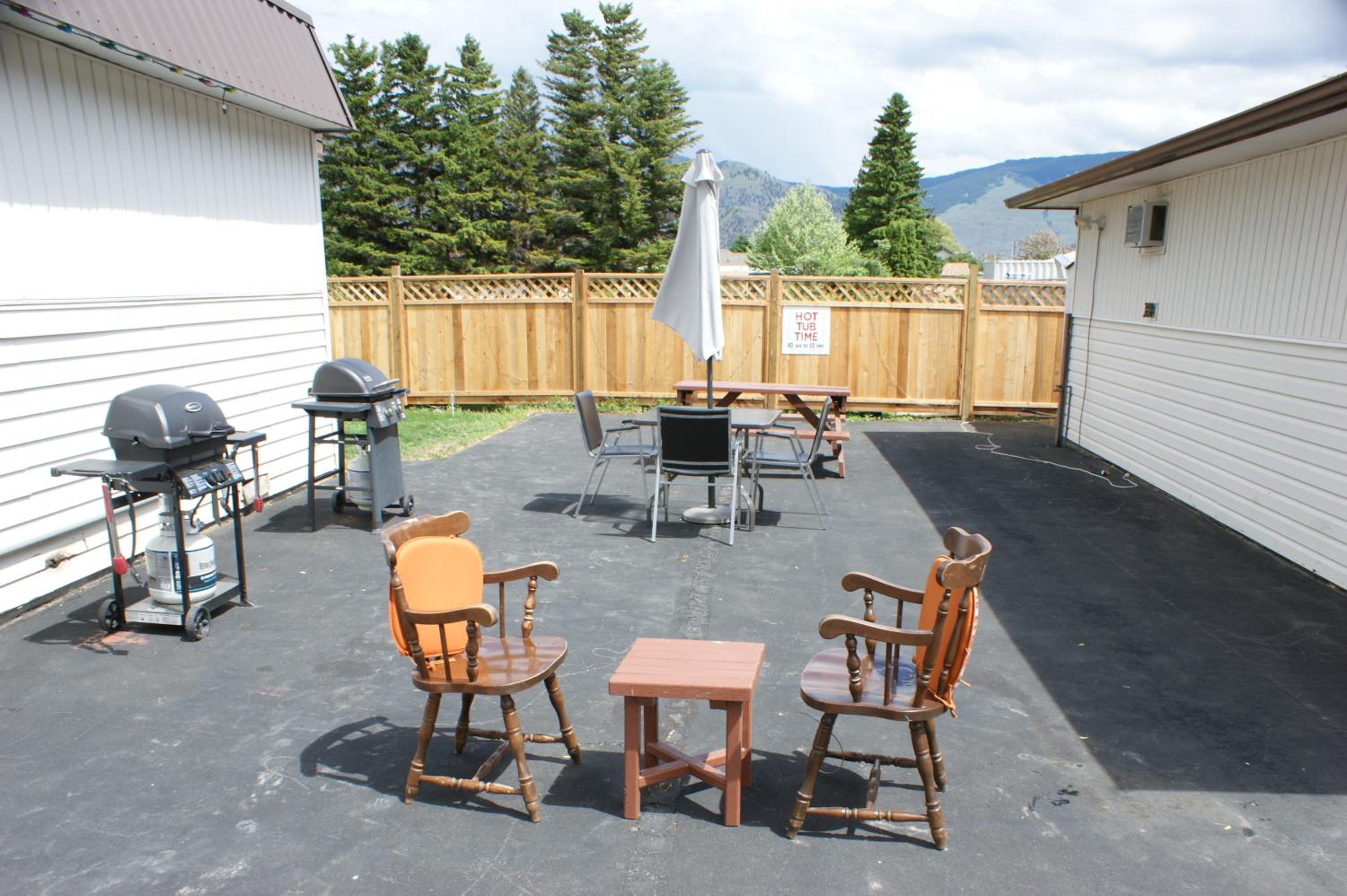 outdoor BBQ area