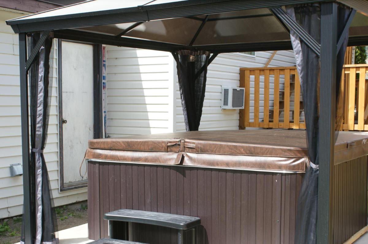 outdoor BBQ area