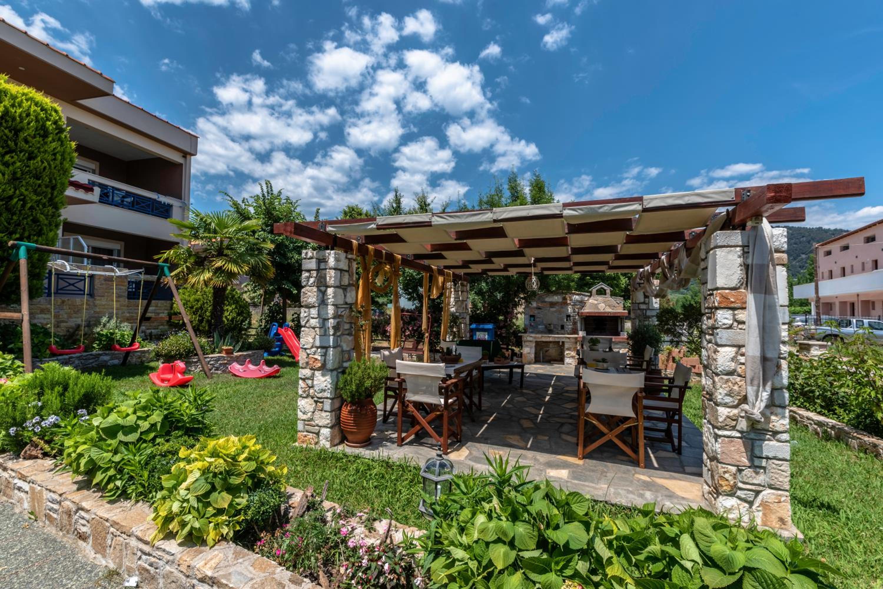 outdoor BBQ area