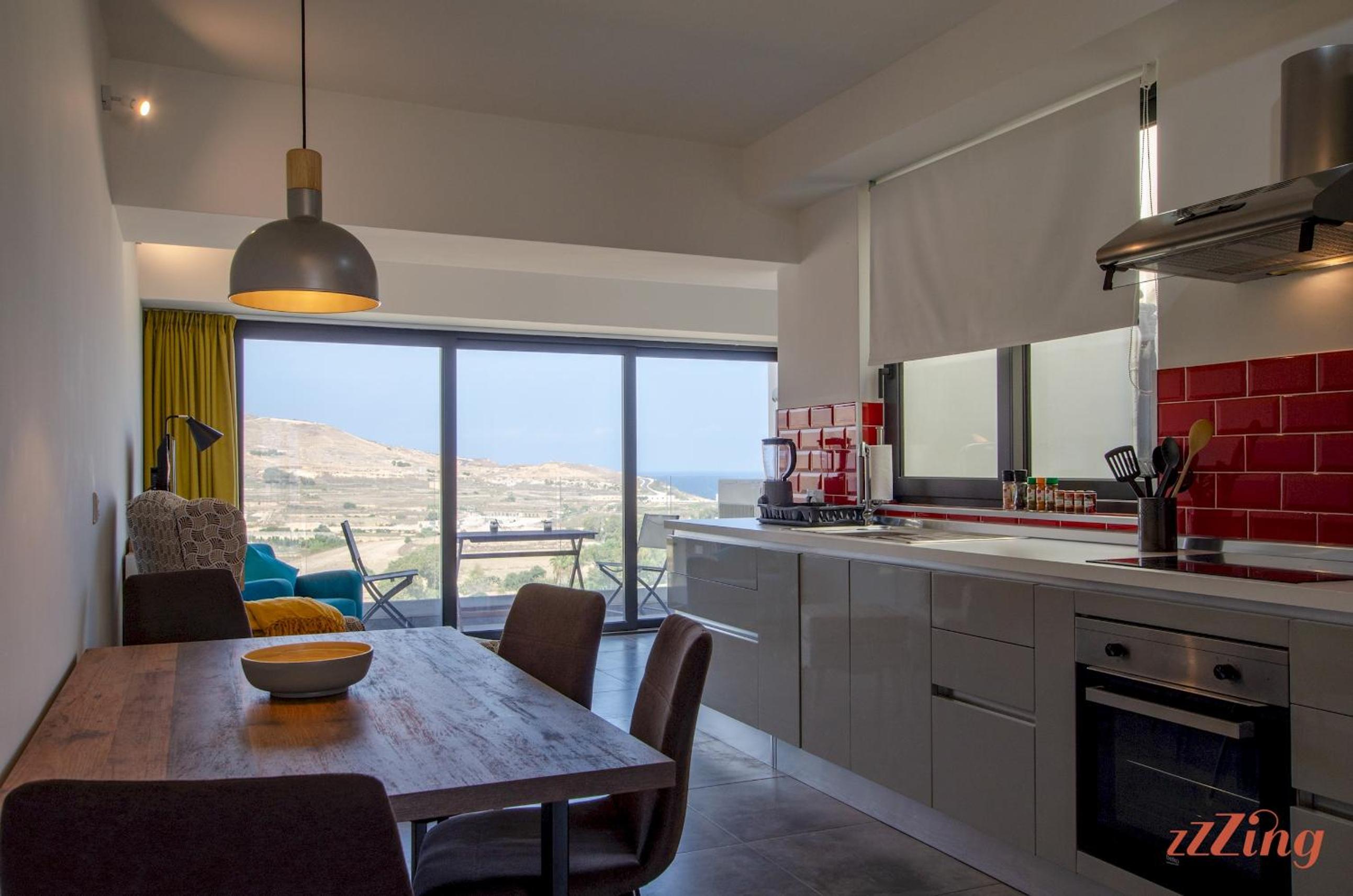 2BR with Distant Sea and Country Views in Gozo