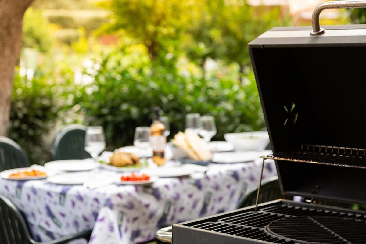 outdoor BBQ area