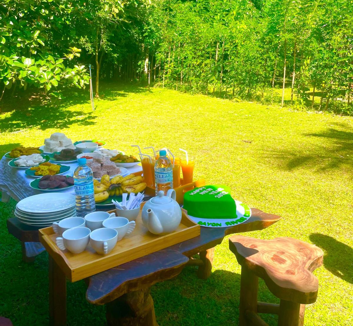 outdoor BBQ area