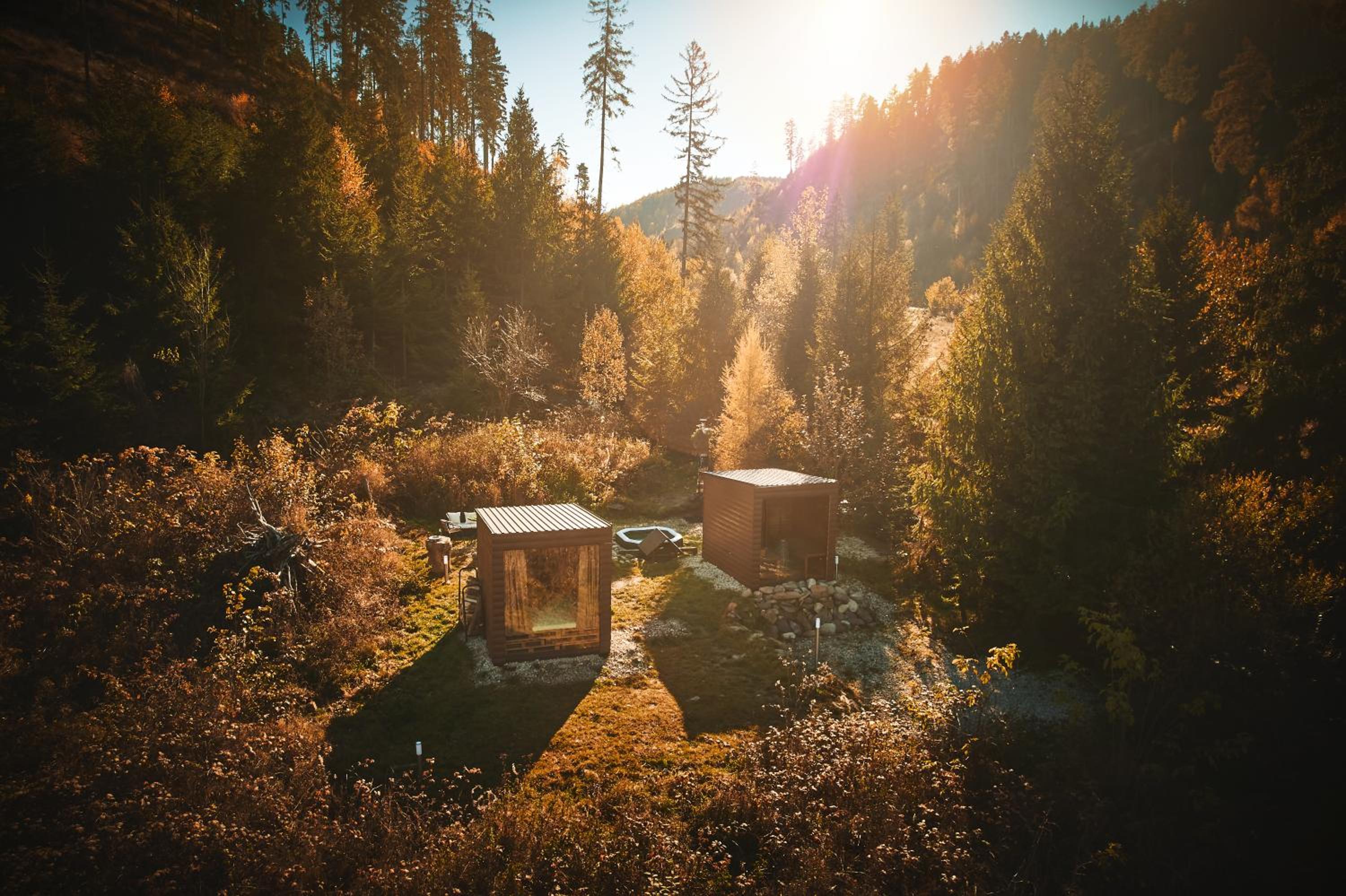 Škandinávske domčeky-lesná sauna a ubytovanie view 2