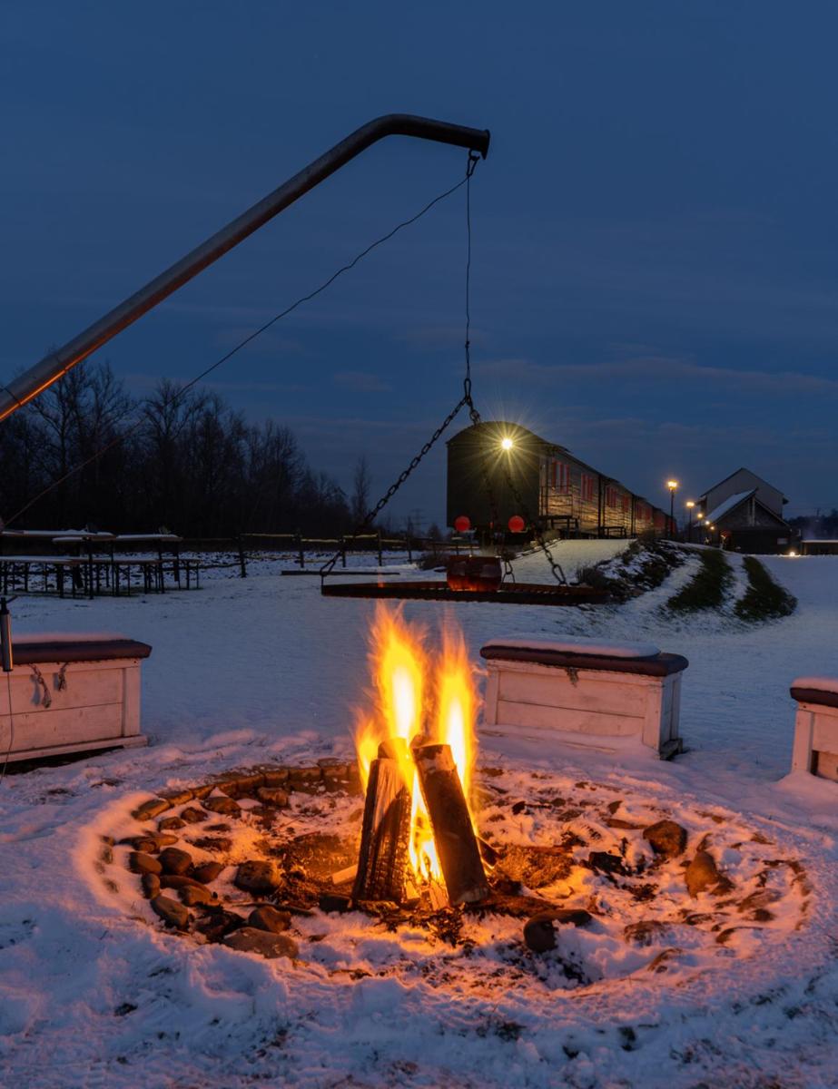 outdoor BBQ area