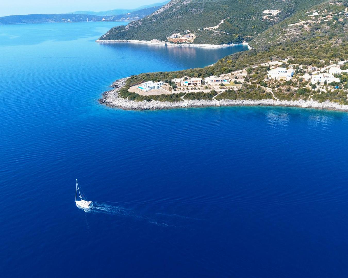 Seafront Karavi Villa with private sea access - Iris Villas Lefkada view 5