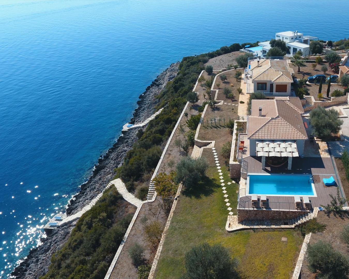 Seafront Karavi Villa with private sea access - Iris Villas Lefkada view 3