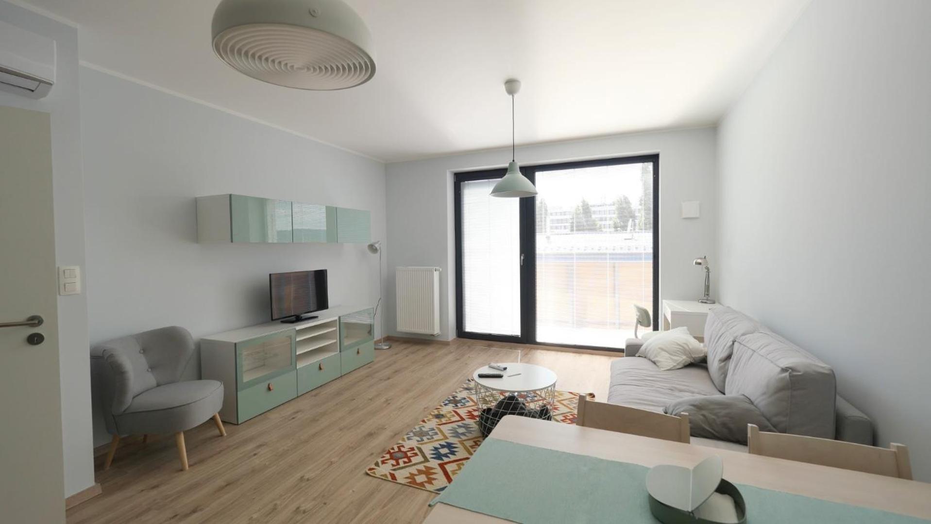 Air-conditioned, 2 room apartment with terrace view 2