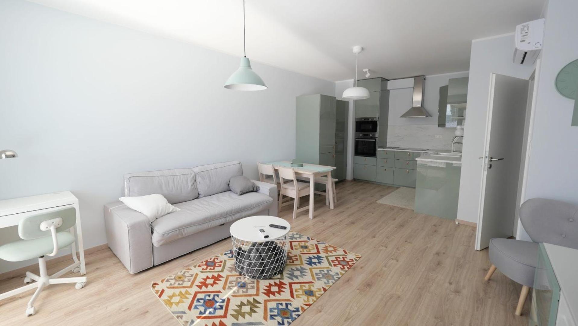 Air-conditioned, 2 room apartment with terrace view 3