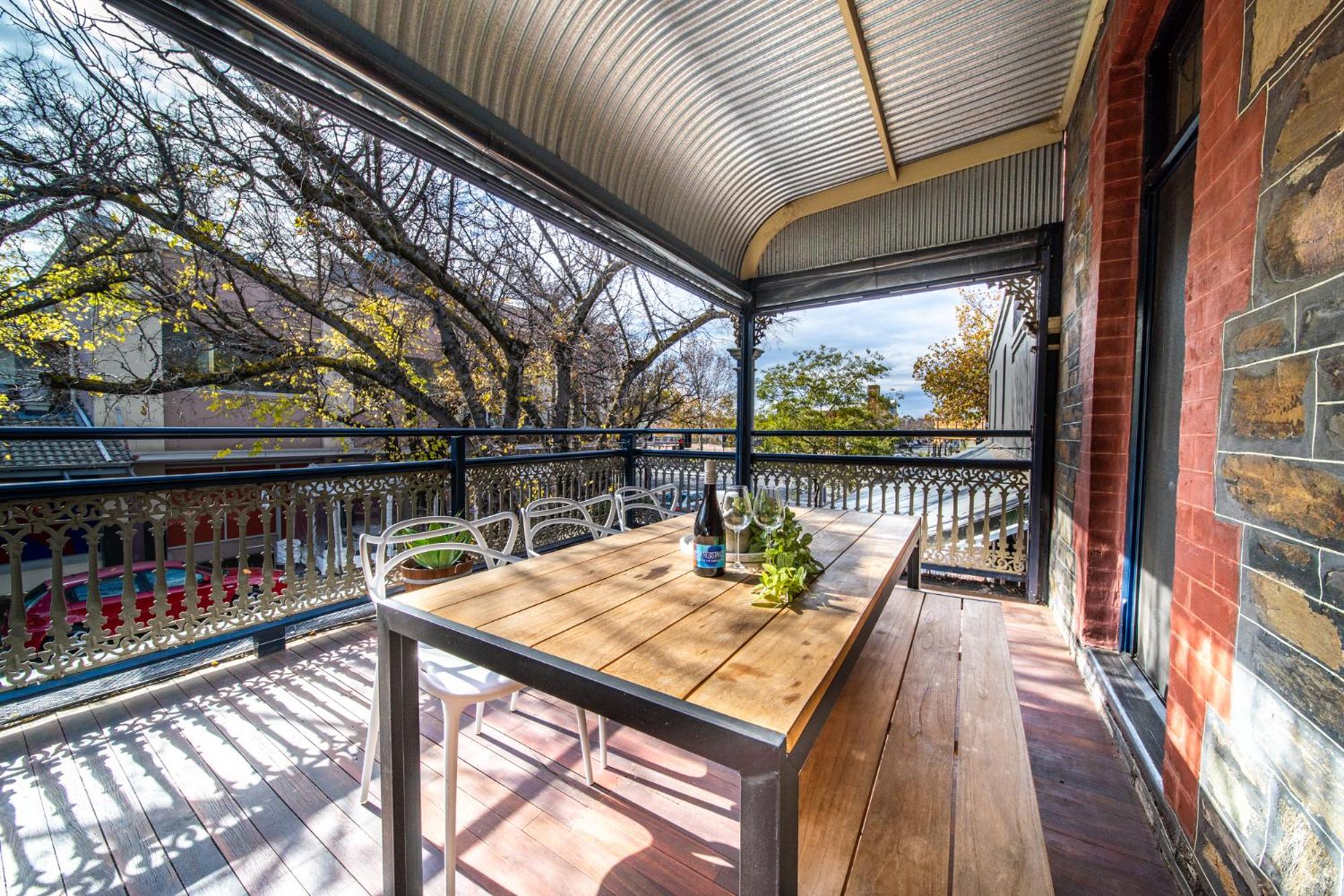Archer St Heart of North Adelaide Balcony 65TV view 2