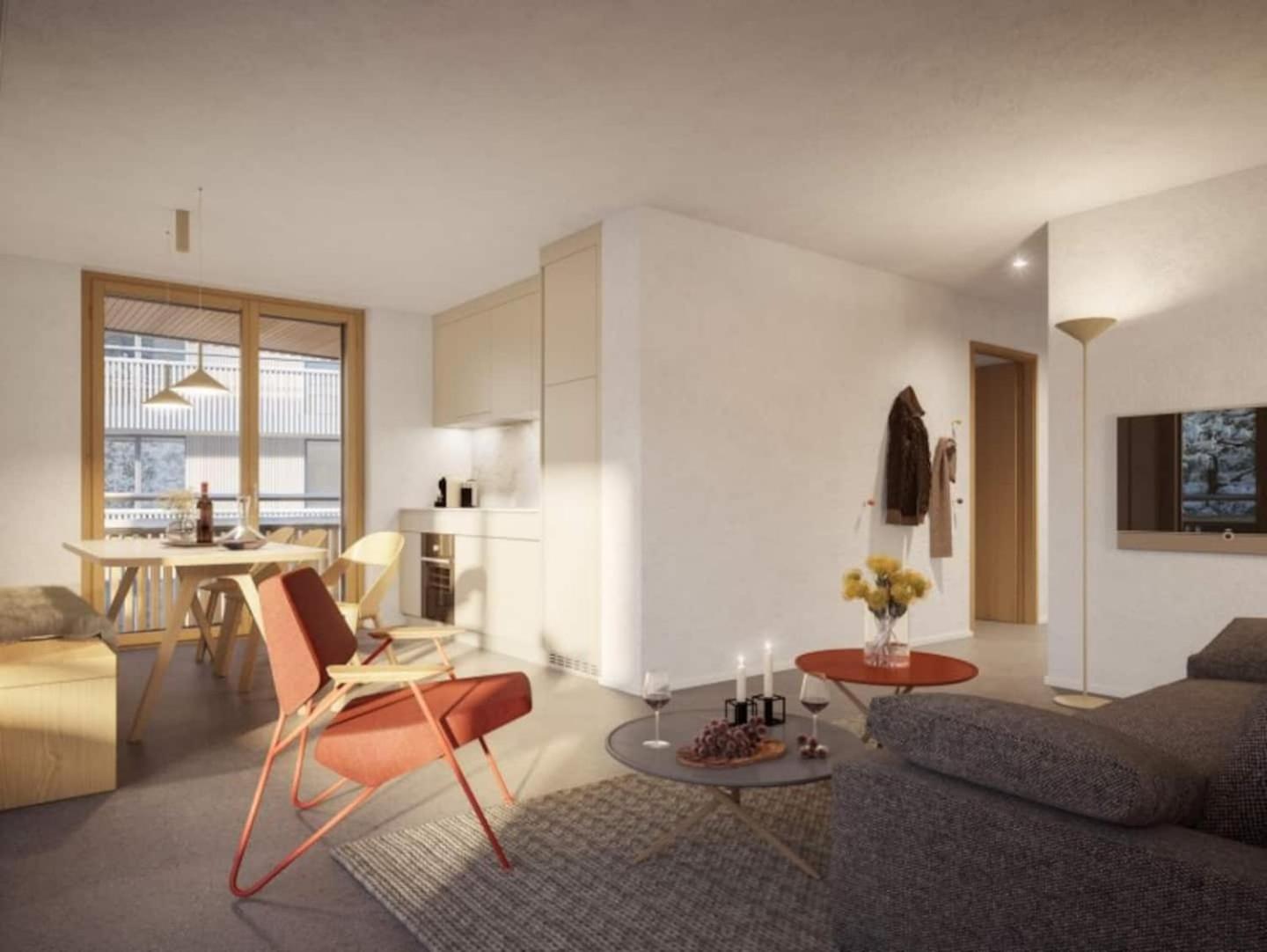 Ferienwohnung 3,5 Zimmer direkt an Ski- und Bikepiste view 5