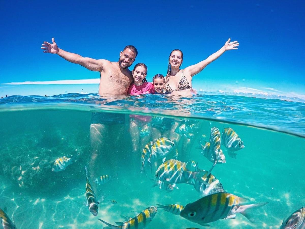 Suíte frente mar e pés na areia