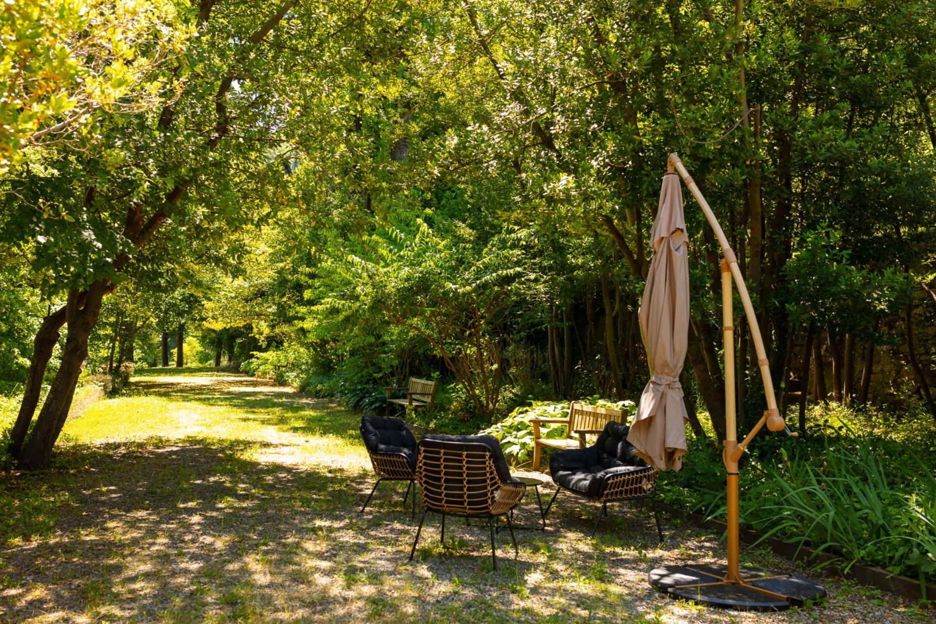 outdoor BBQ area