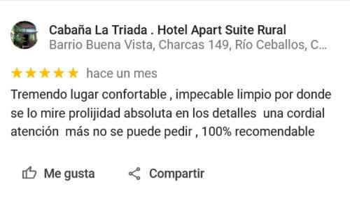 Cabaña La Triada Pileta Privada Grupo Cabaña La Triada