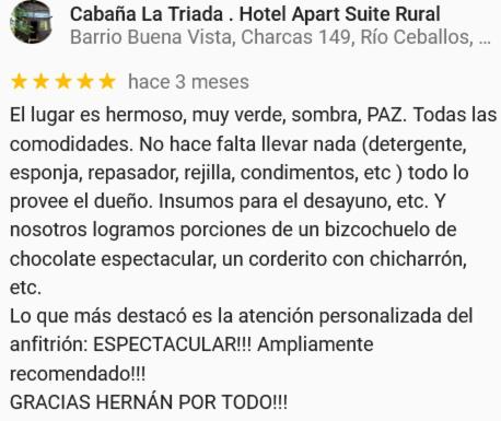 Cabaña La Triada Pileta Privada Grupo Cabaña La Triada