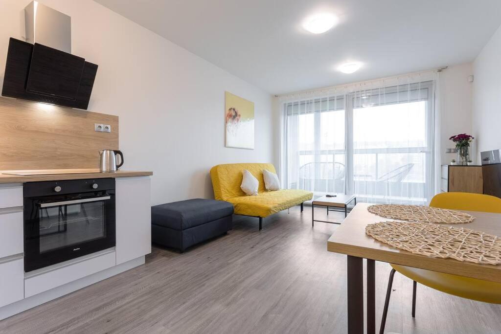 Yellow apartment with PARKING