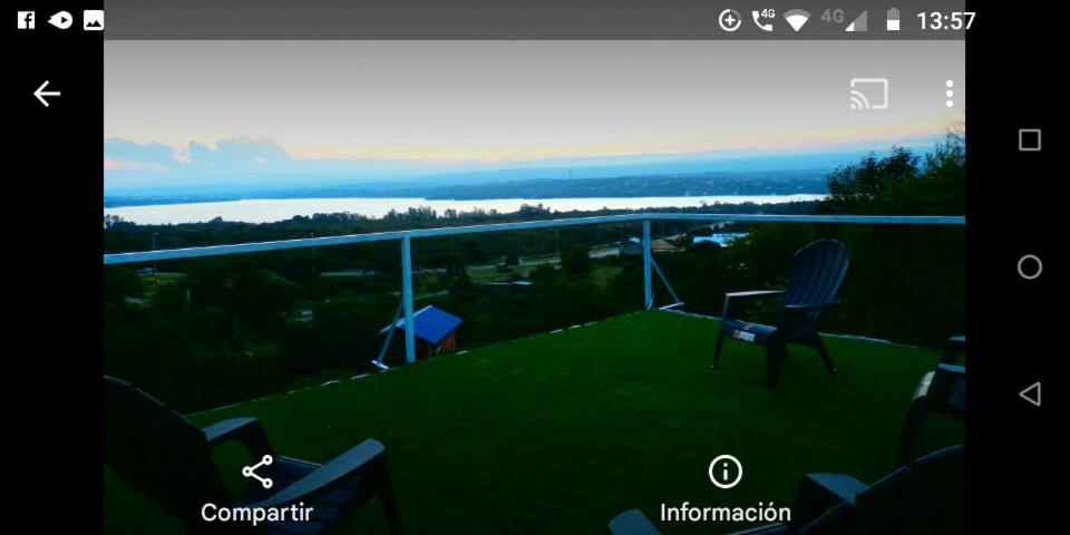 Cabaña frente al Lago San Roque Vista única pileta infinito wifi