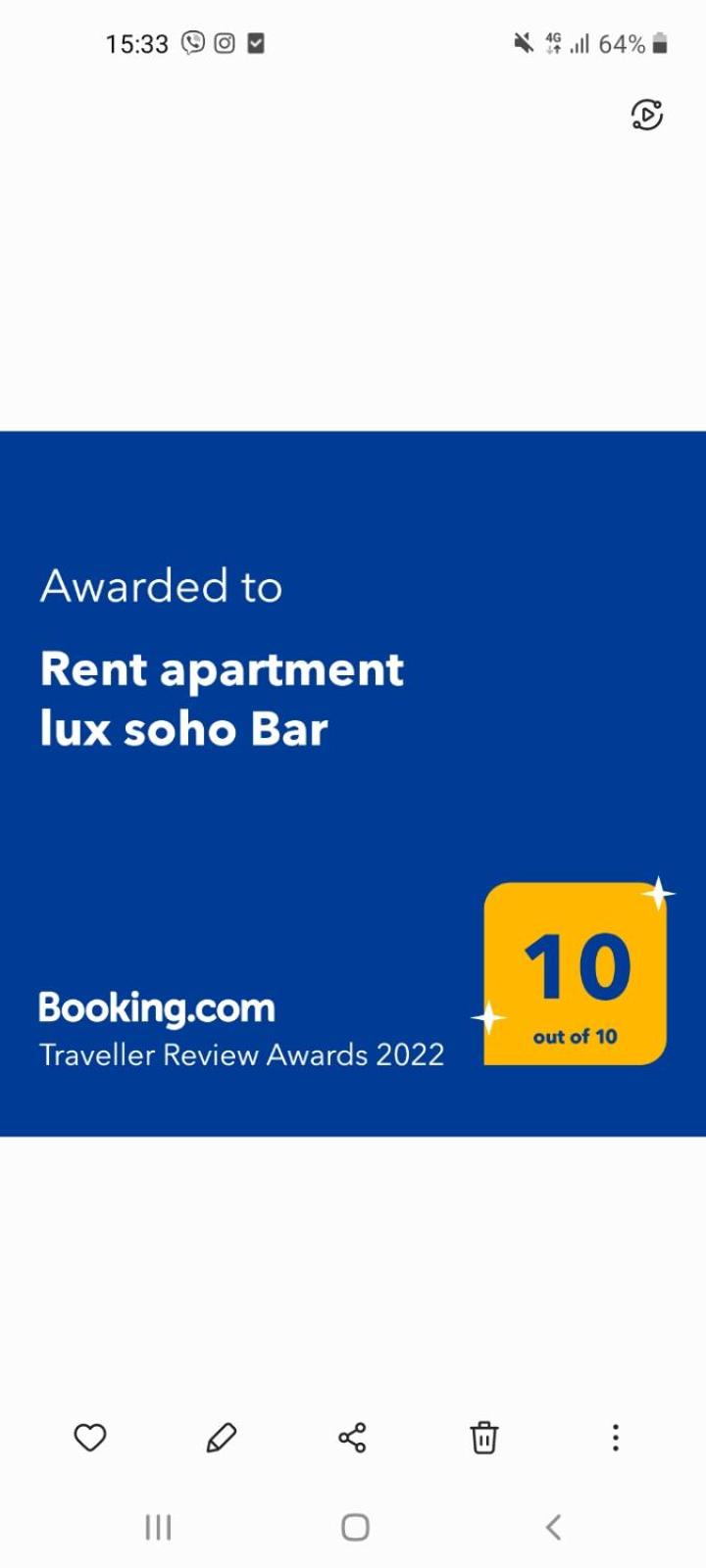 Rent apartment lux soho city Bar