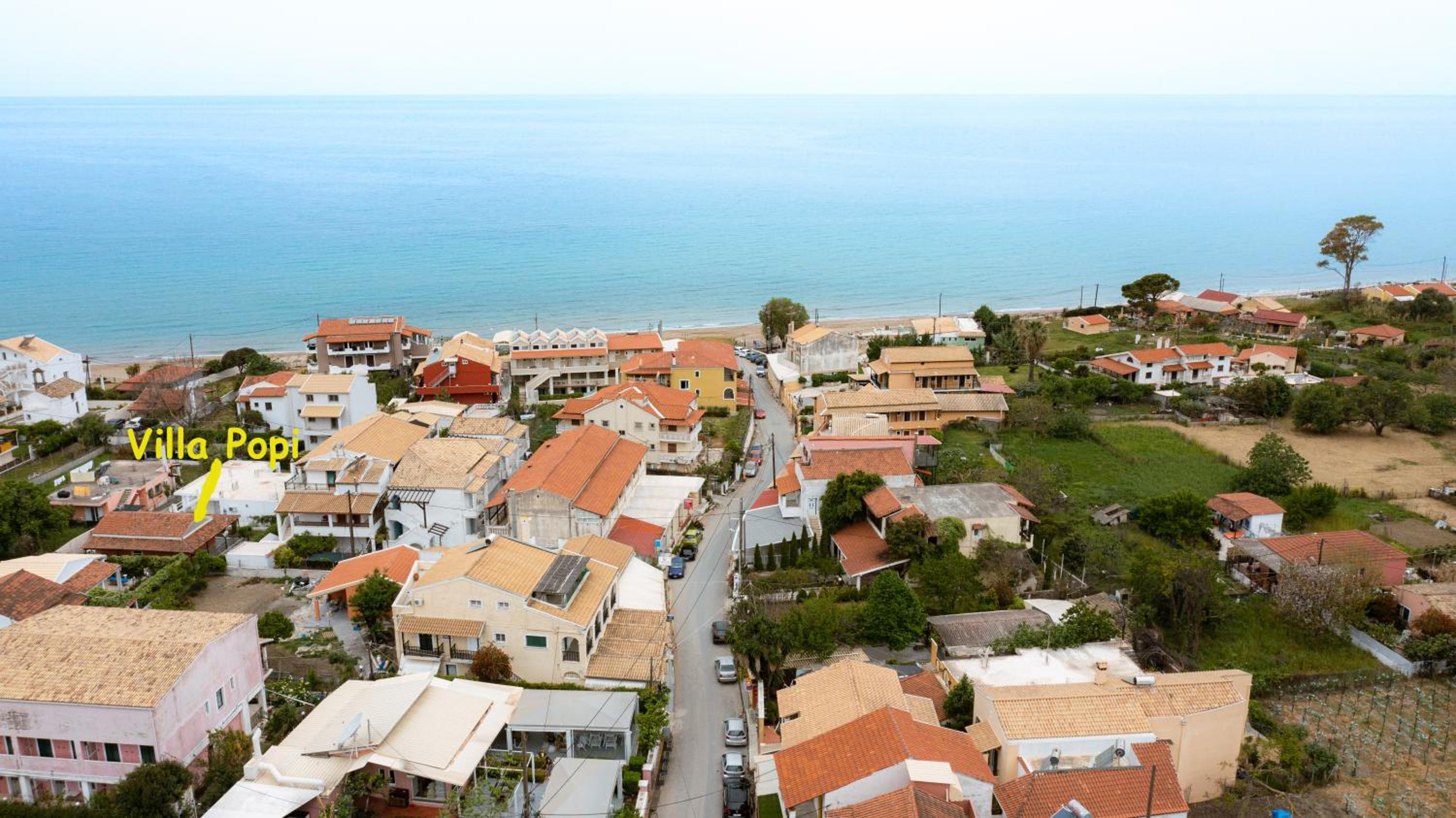 Villa Popi on the beach of Agios Gordios view 3