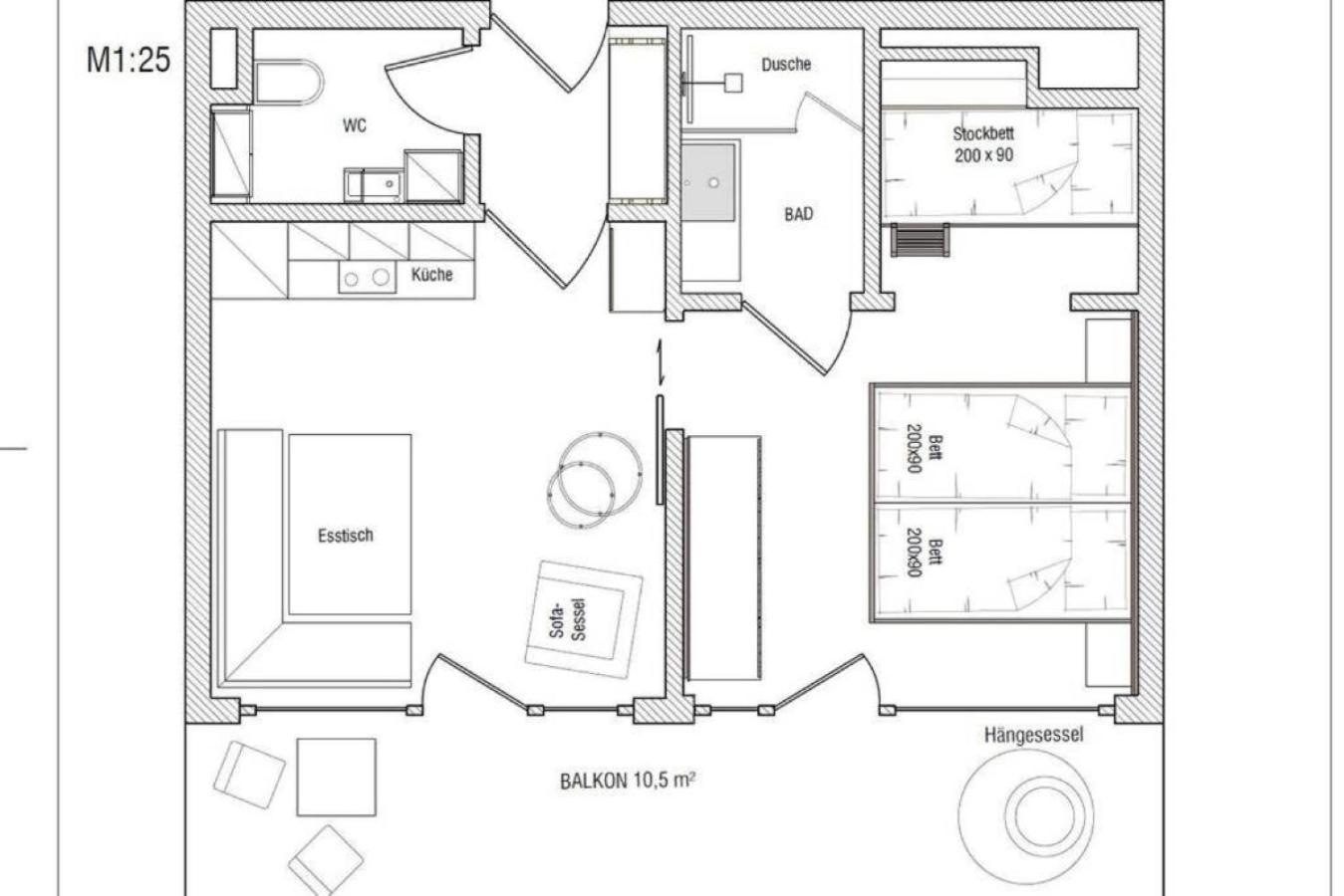 Appartement mit Balkon und Hallenbad