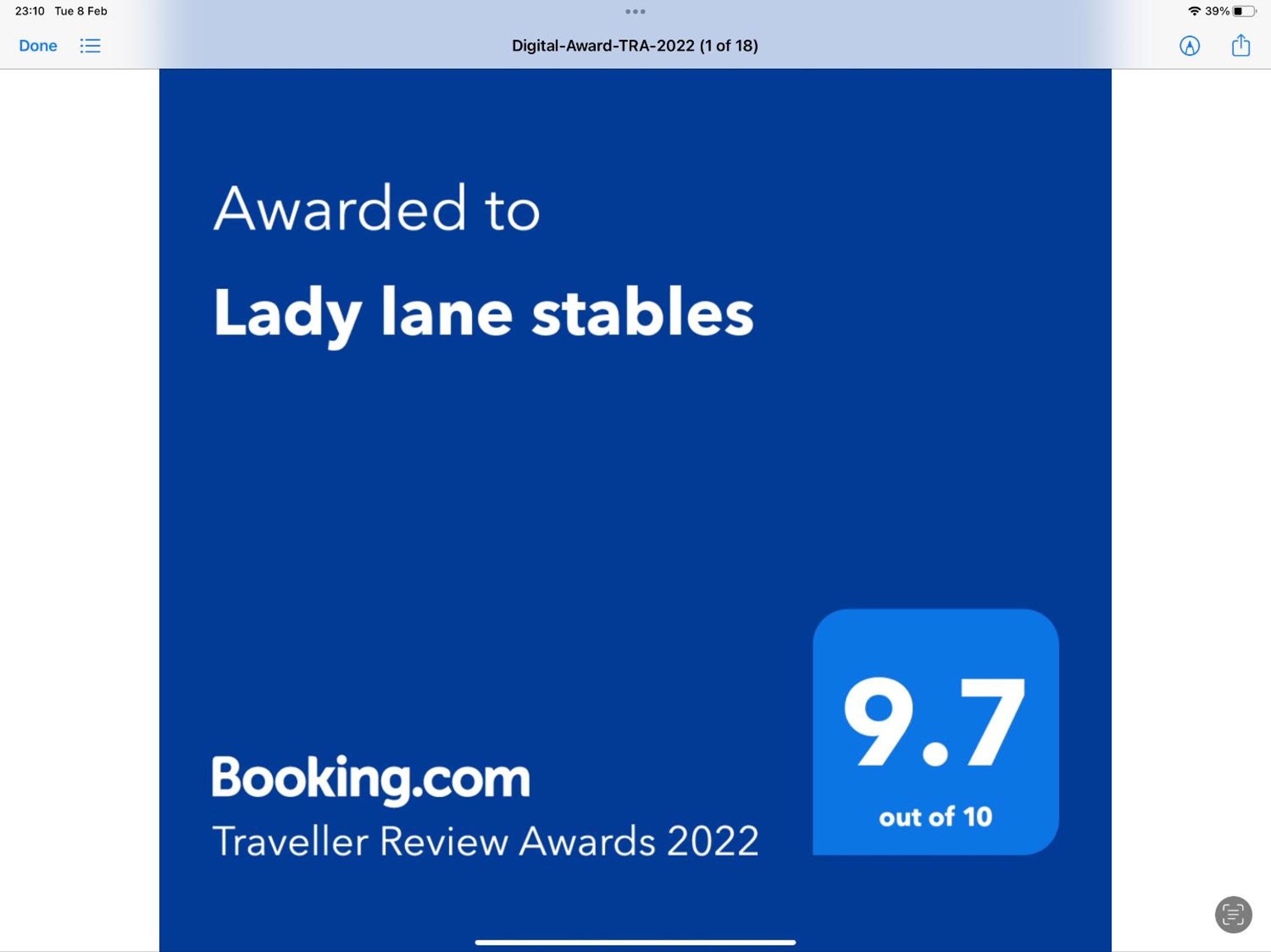 Lady lane stables view 2